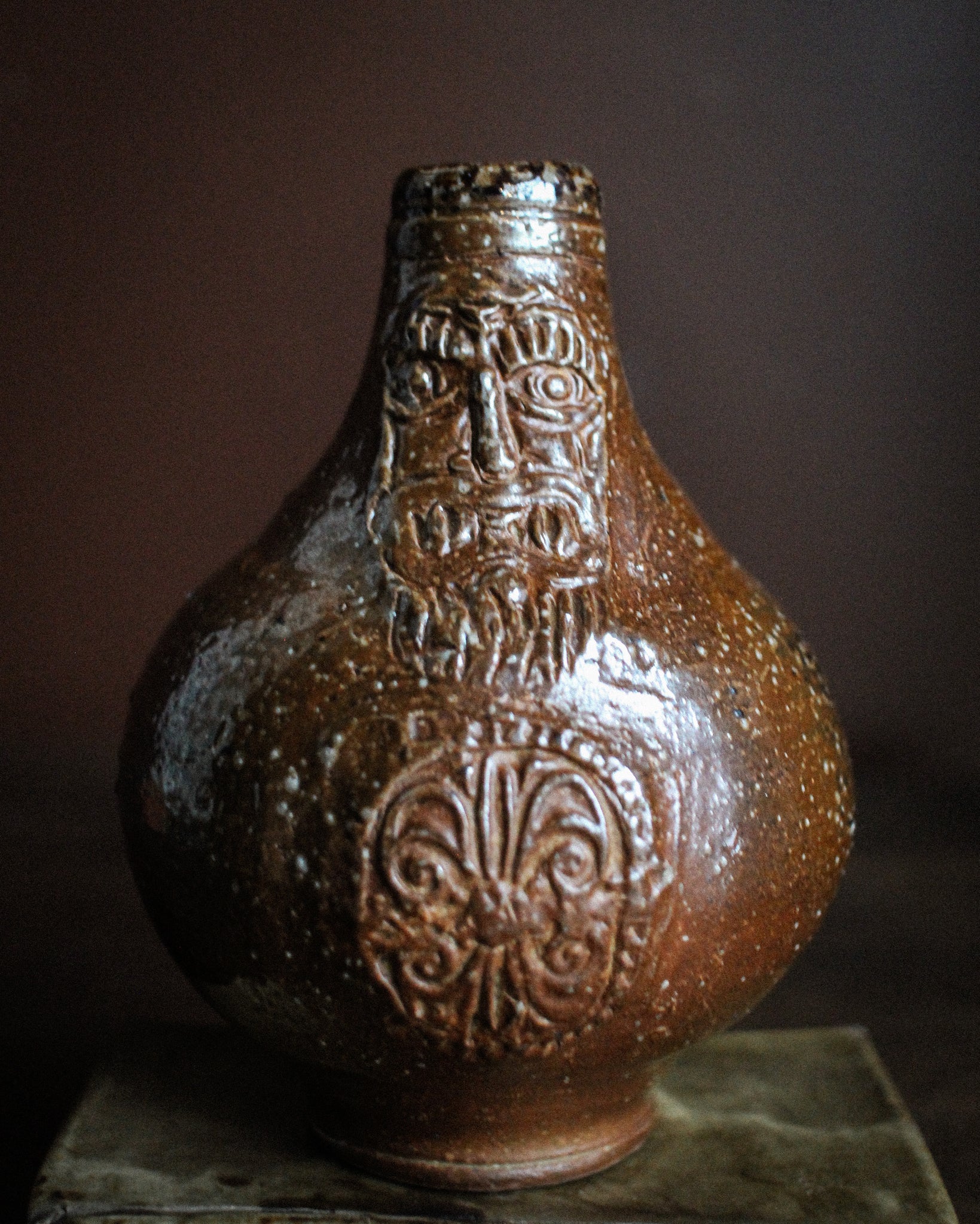 Small Bulbous 17th Century Bellarmine Jug