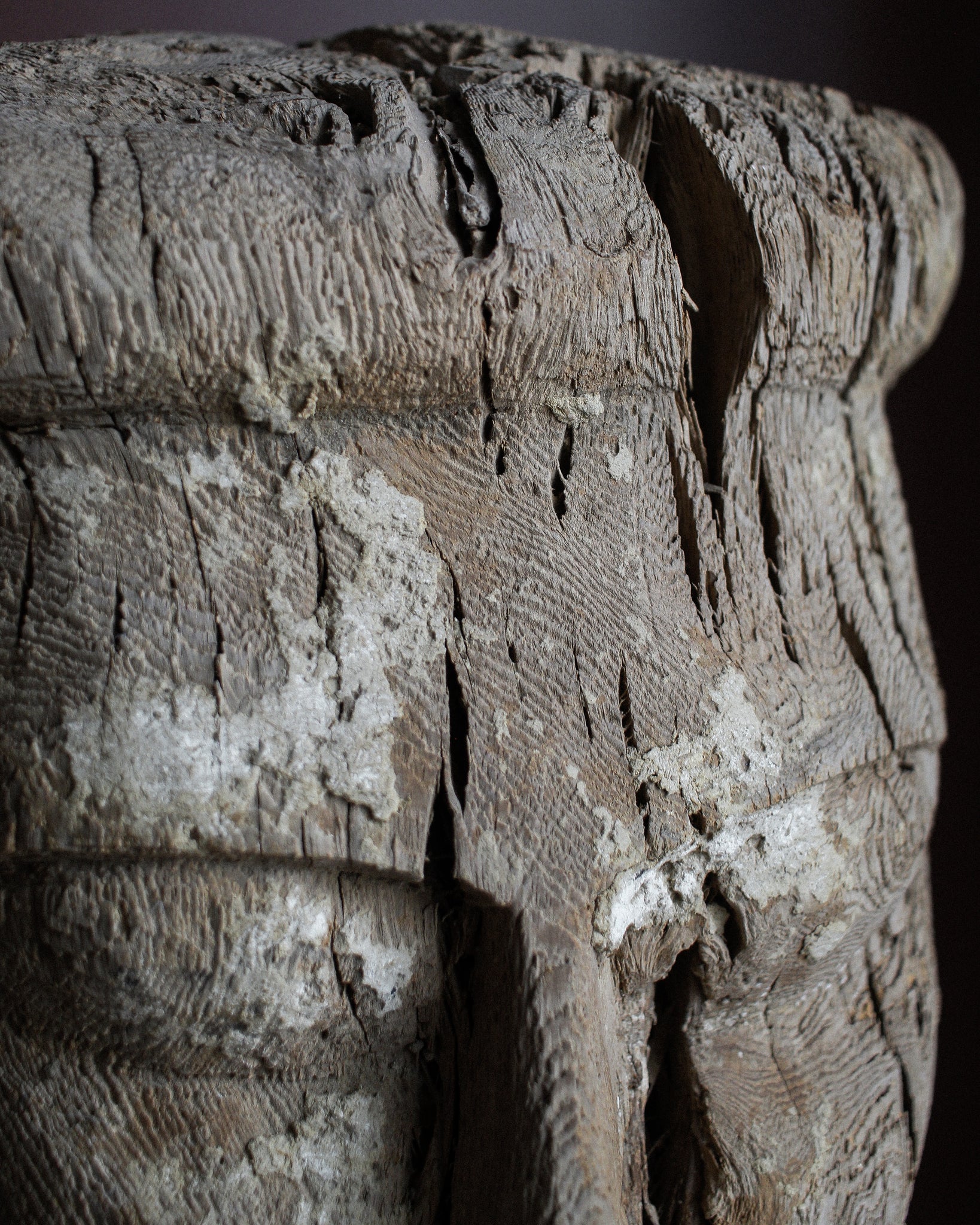 Large Late Period Sarcophagus Mask on Stand