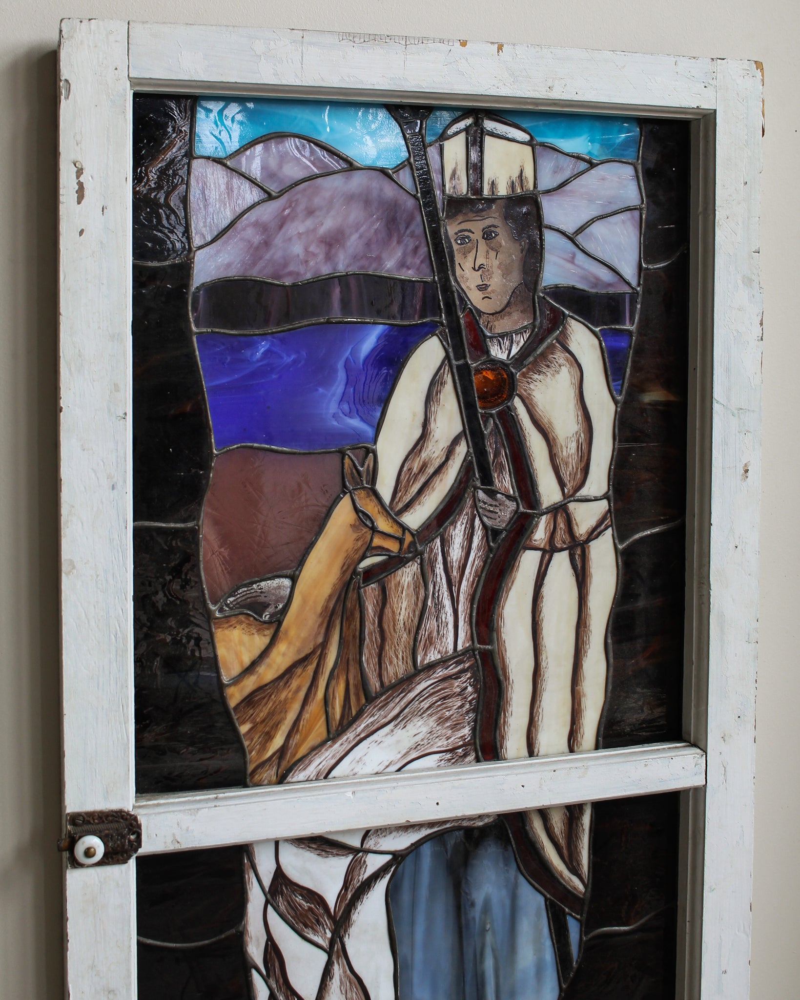 Stained Glass Window Door of Saint