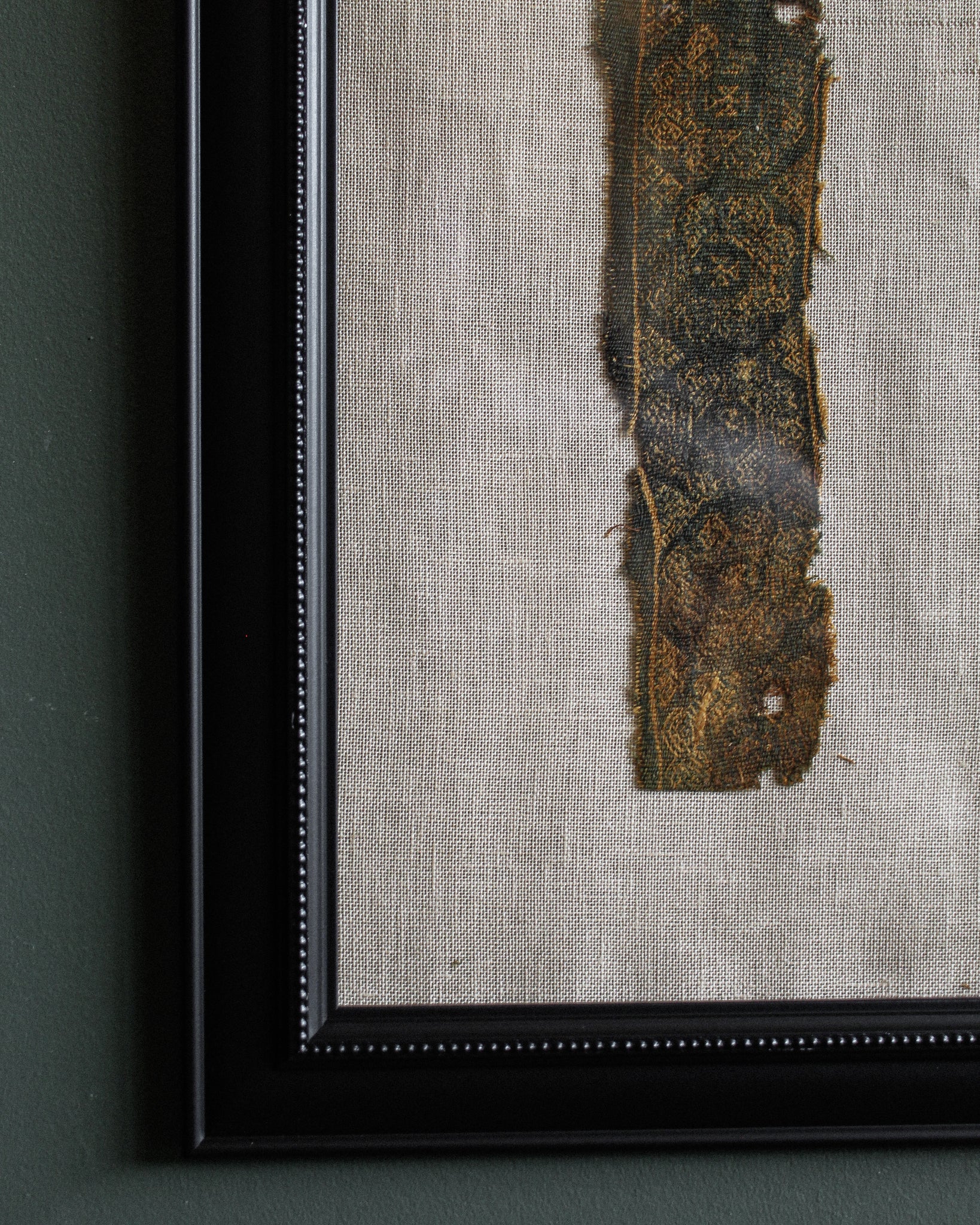 Coptic Egyptian Textile Fragment in Frame