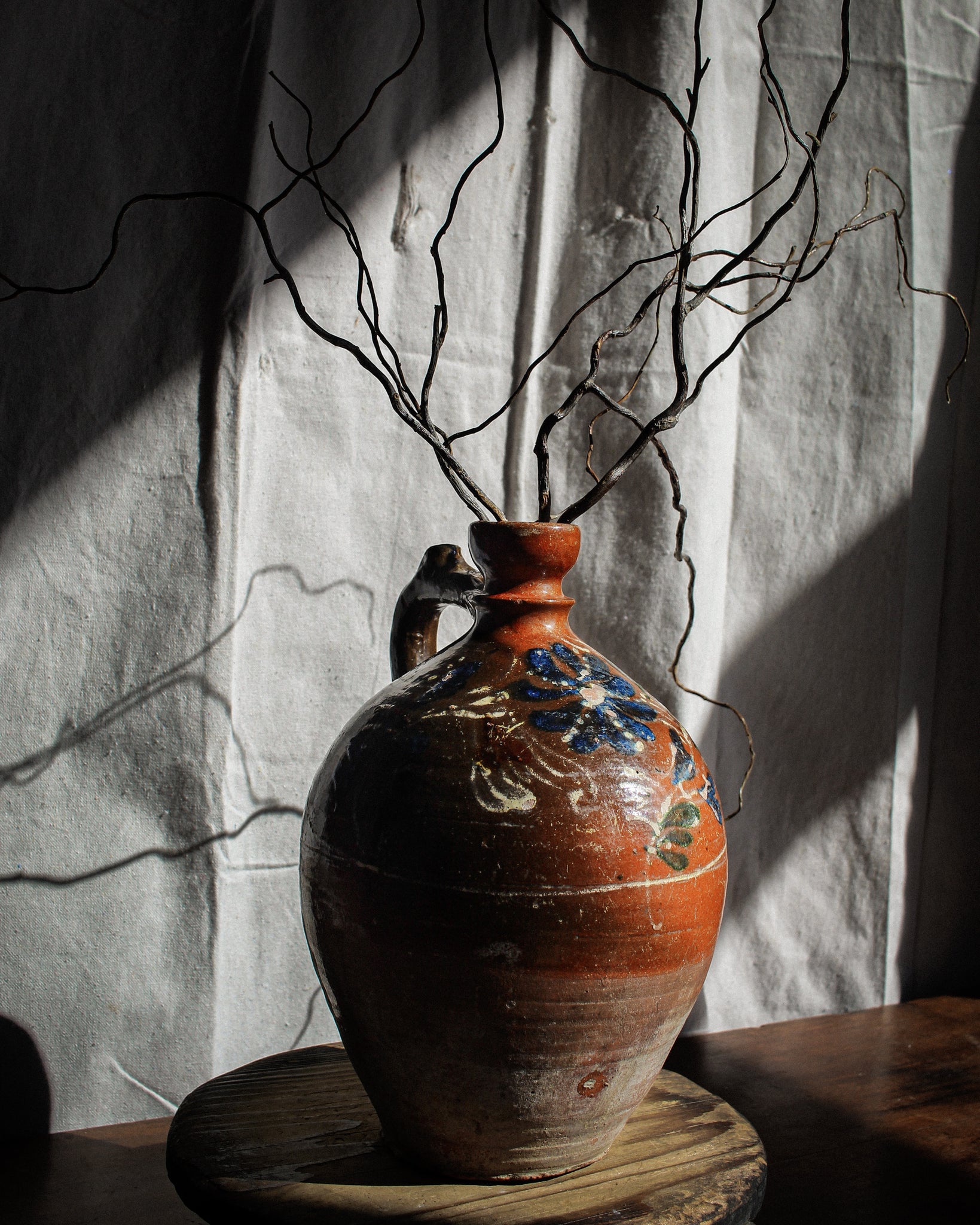 19th Century Painted Water Vessel