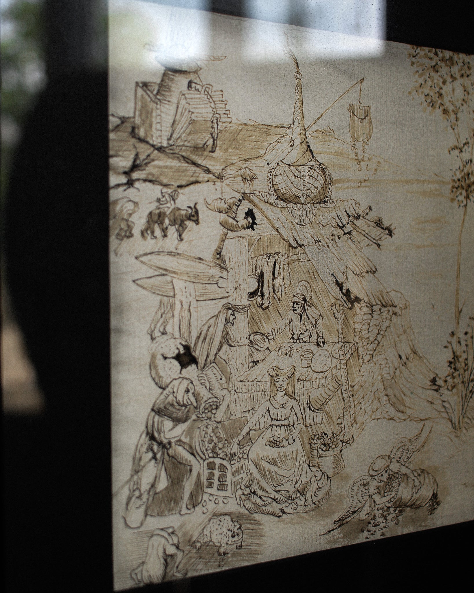 Preparatory Sketch, Studio of Hieronymus Bosch, Ink on Paper, Late 15th Century