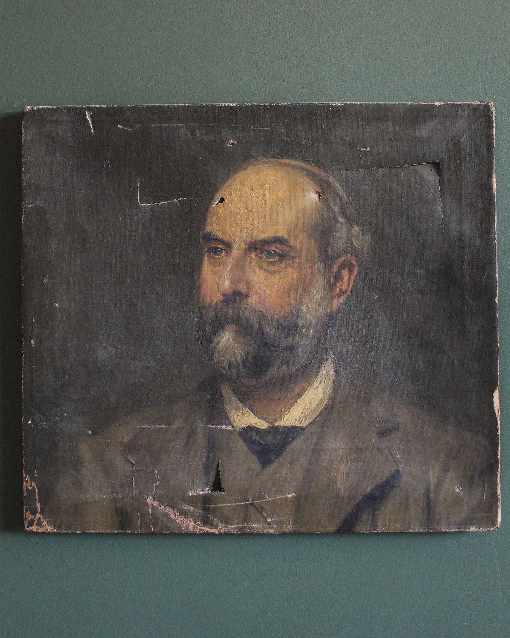 Portrait of Bearded Man, Oil on Canvas