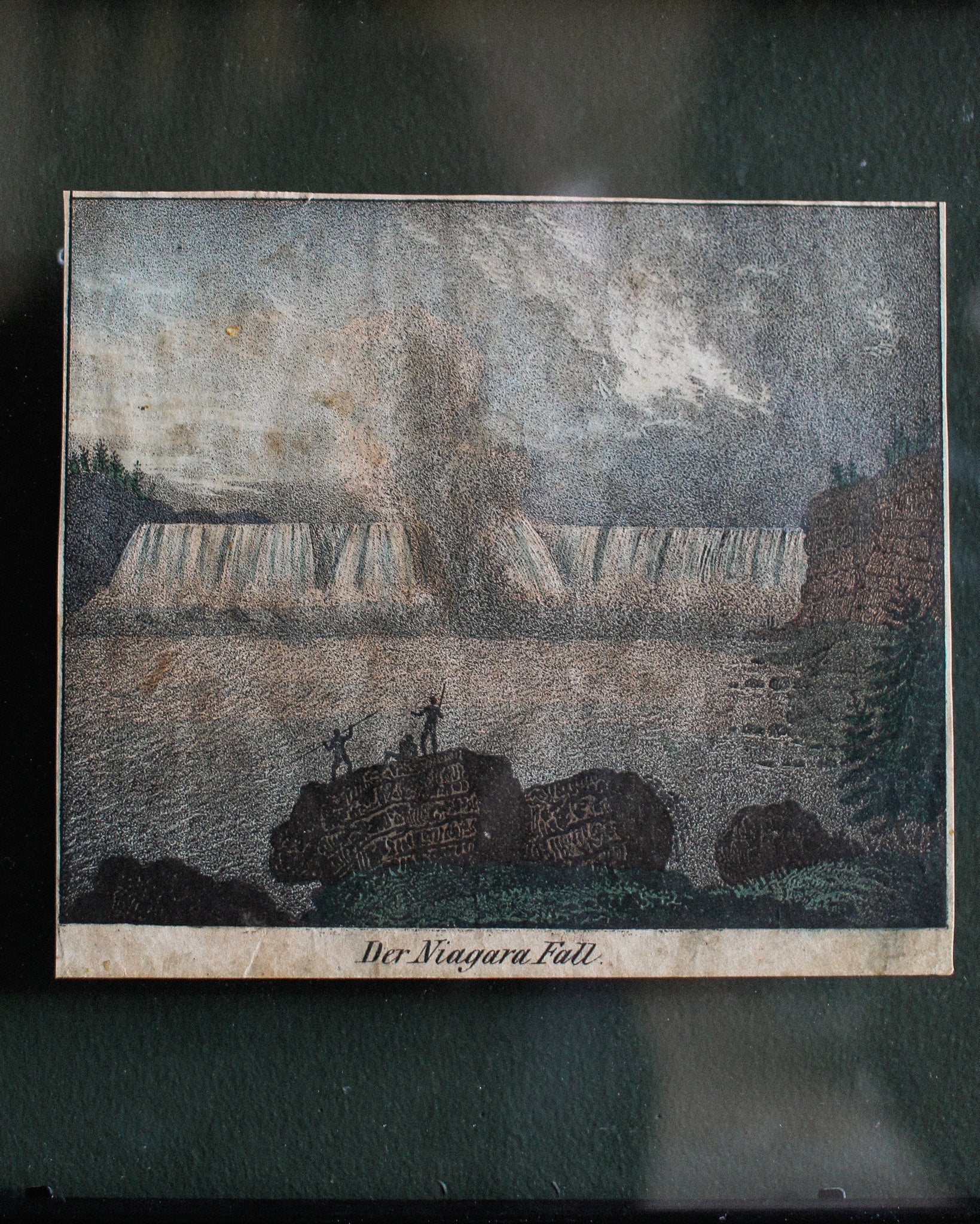“Der Niagara Falls” Coloured Engraving, 1831, Germany