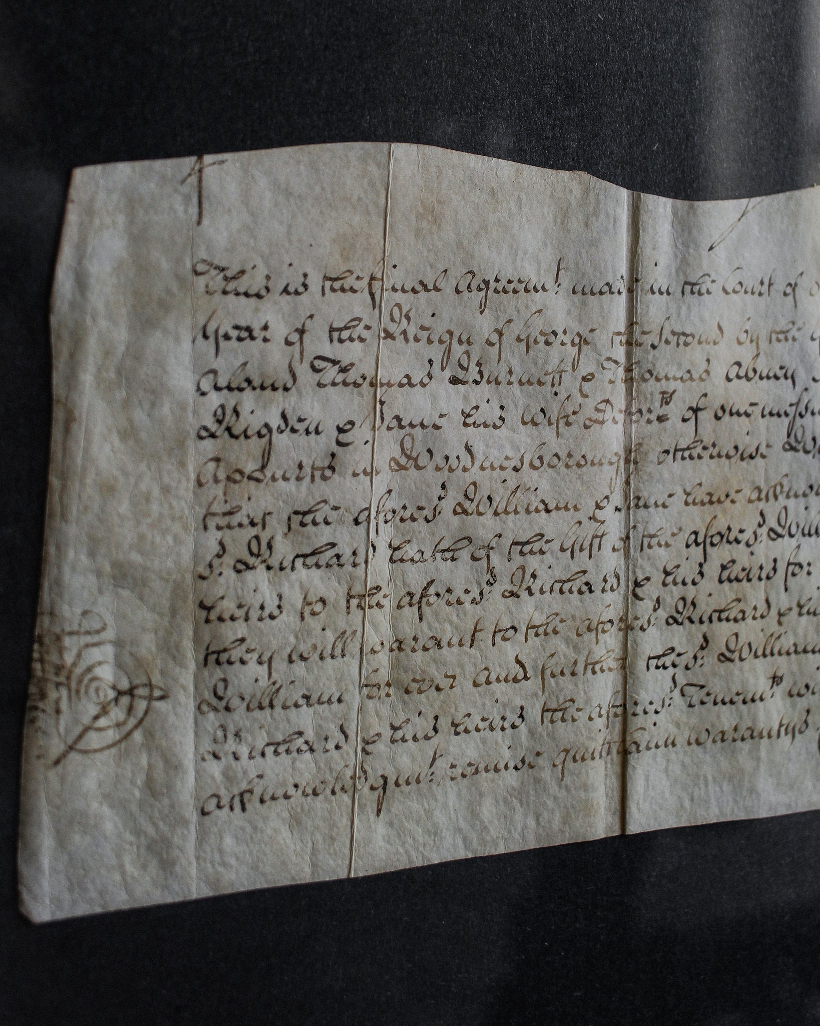 Vellum Indenture, County of Kent Land Transfer, 1743