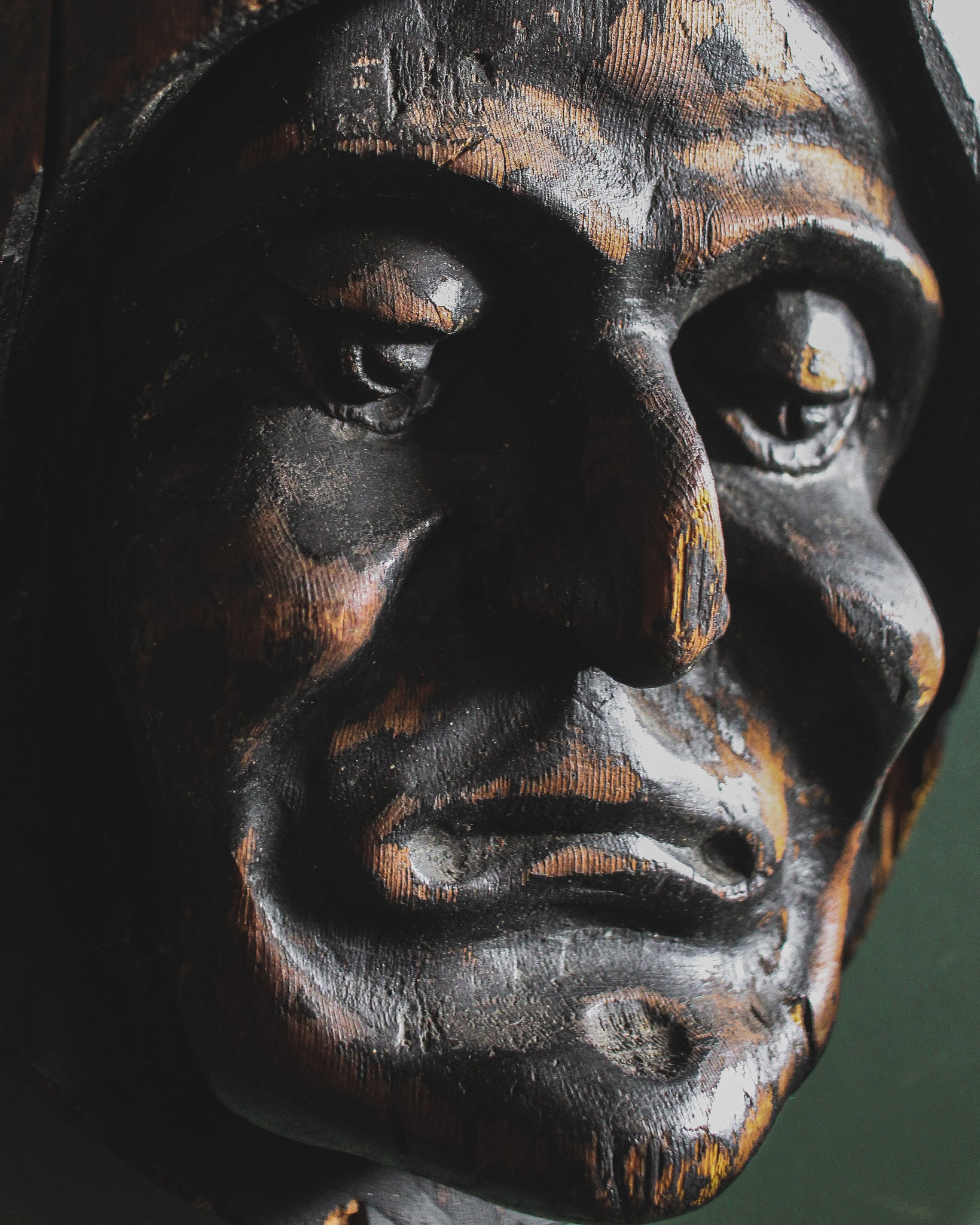 Large Grotesque Monk Hanging Carving