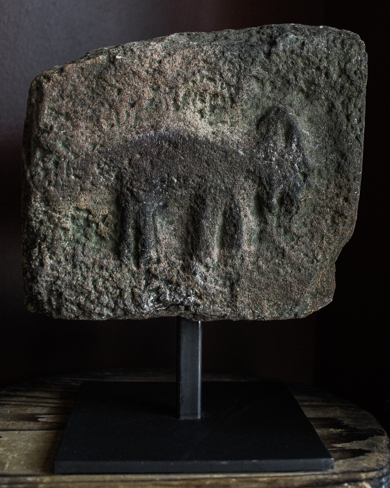 Iron Age Scottish Stone Carving of a Fox on Stand