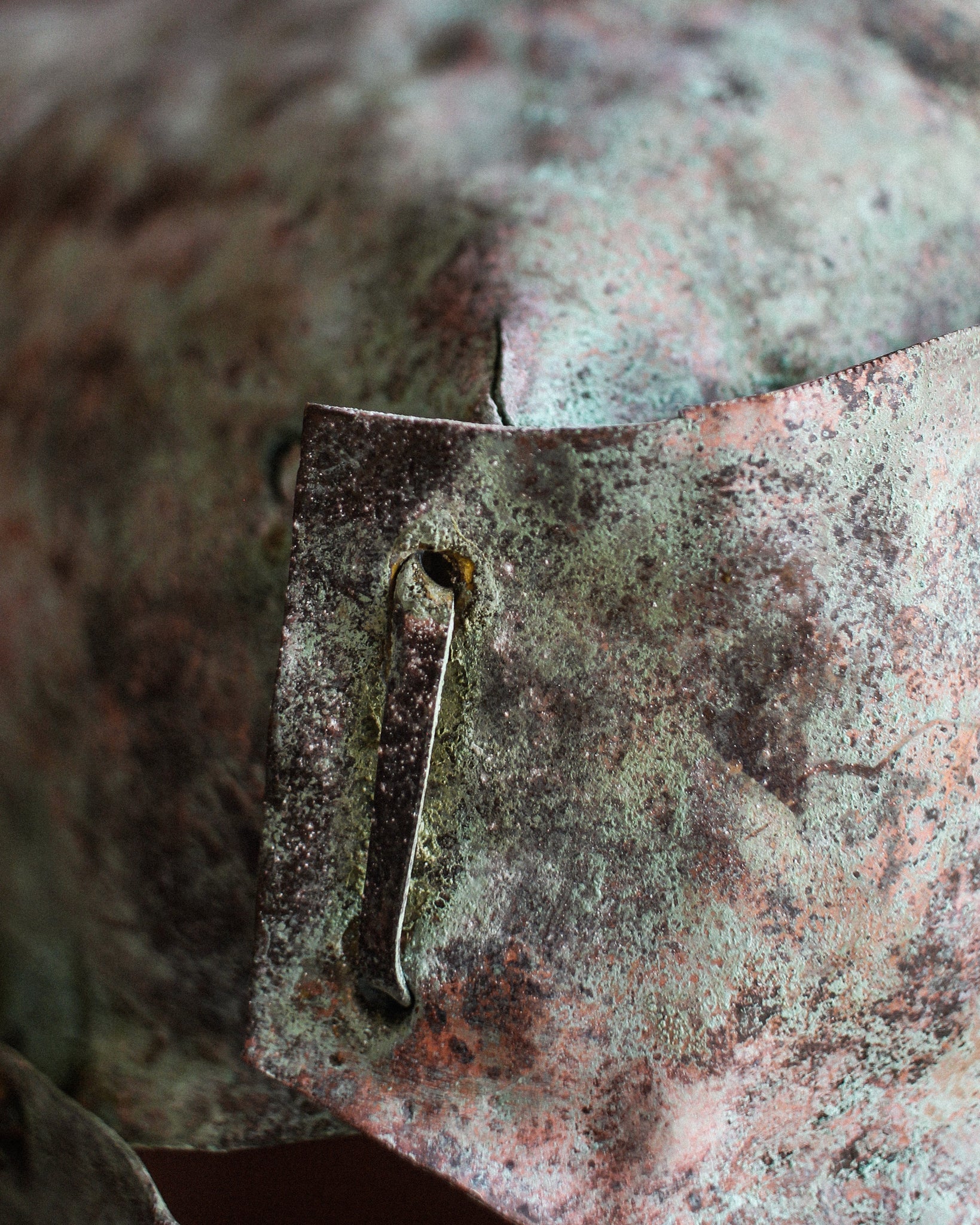 Mystery Bronze Ceremonial Helmet on Stand