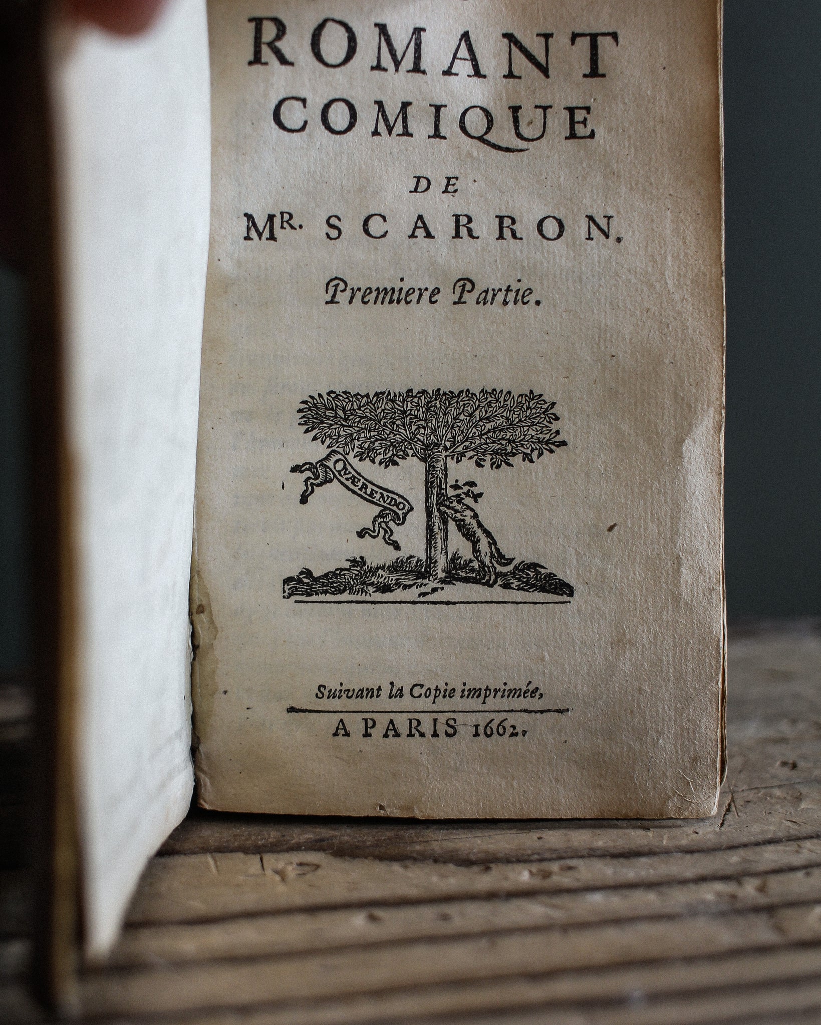 Le Romant Comique, Monsieur Paul Scarron, Vellum Bound, 1662