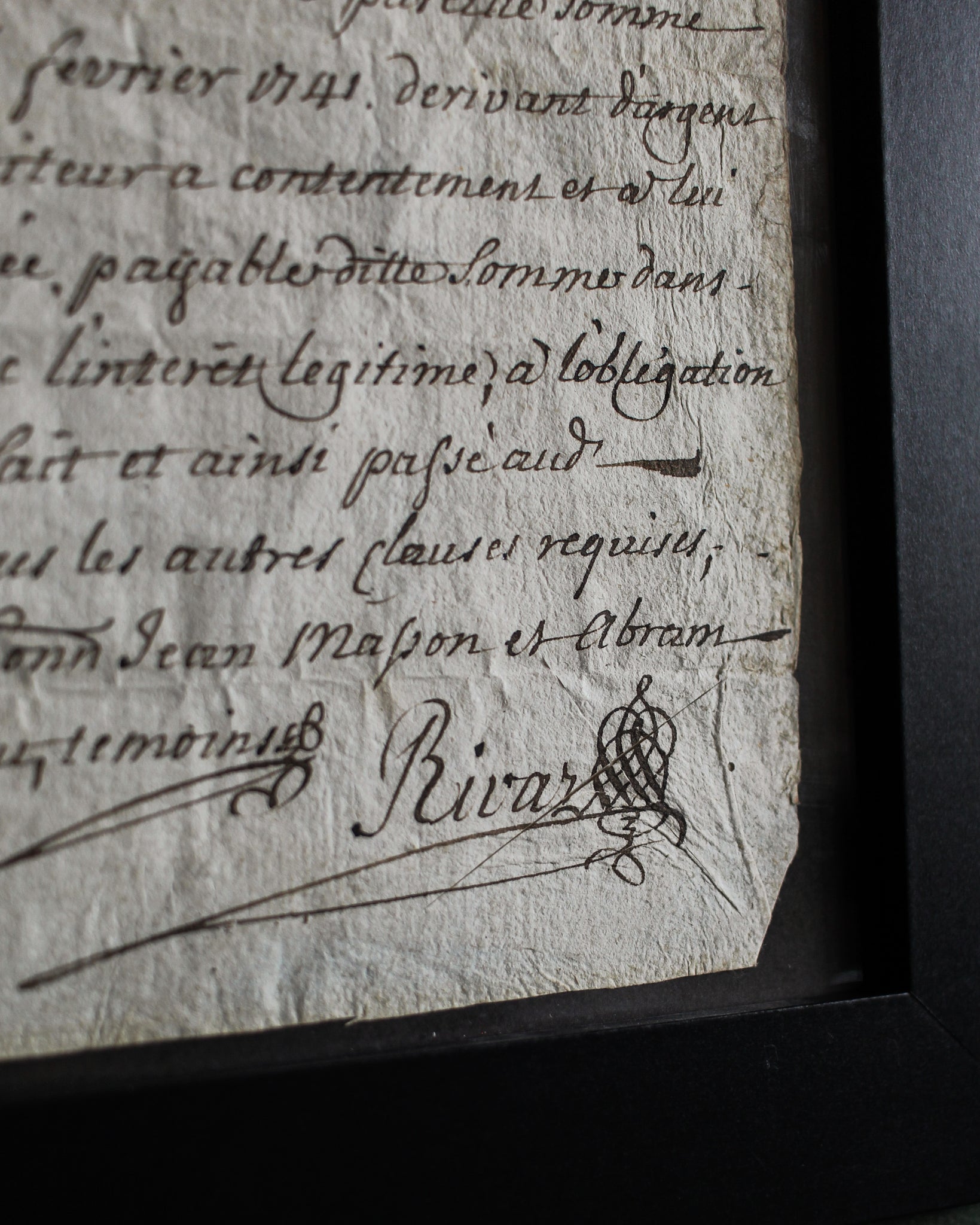 1743 Handwritten Bond to Anne Nicollet