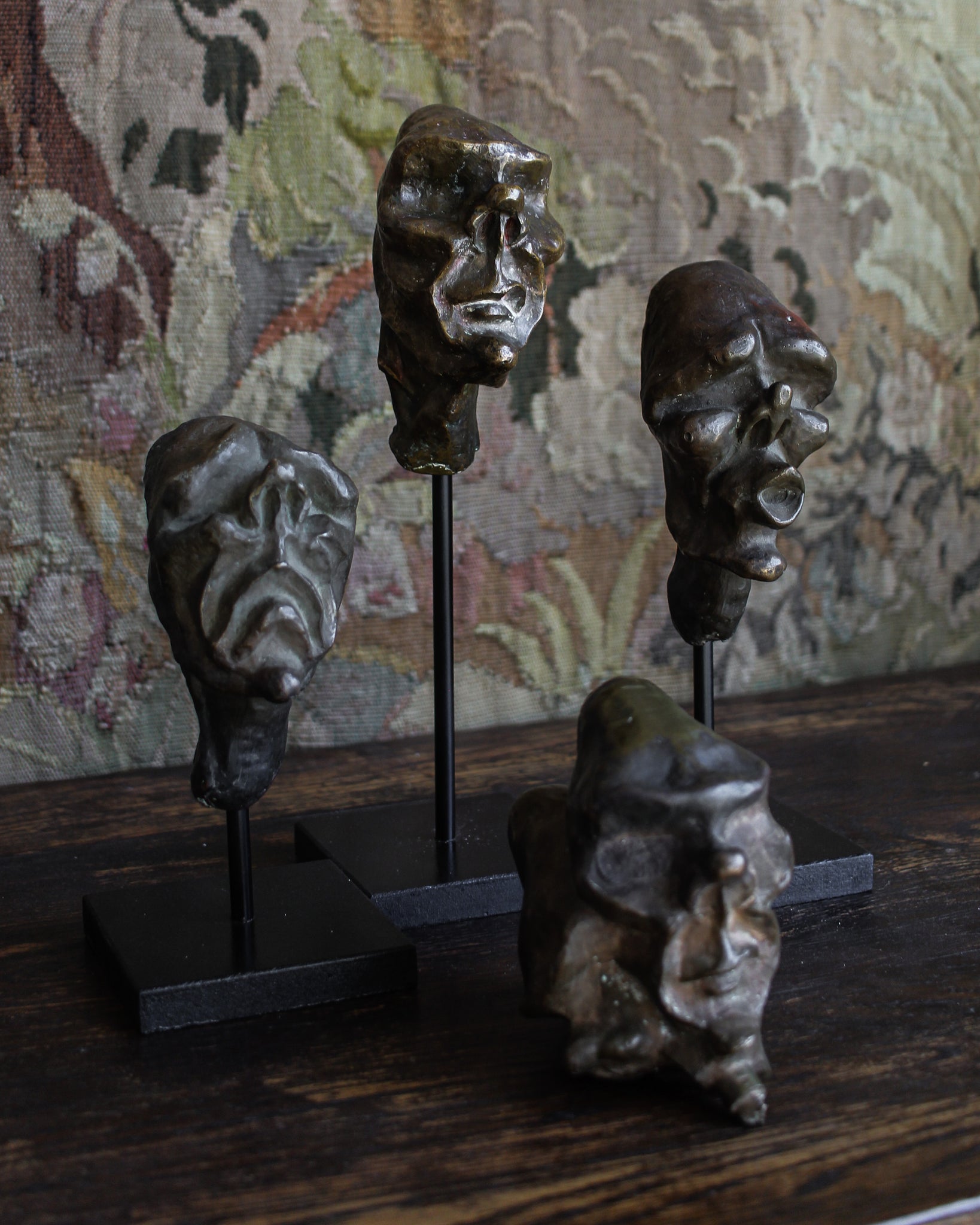 Set of Four Bronze Grotesque Figures