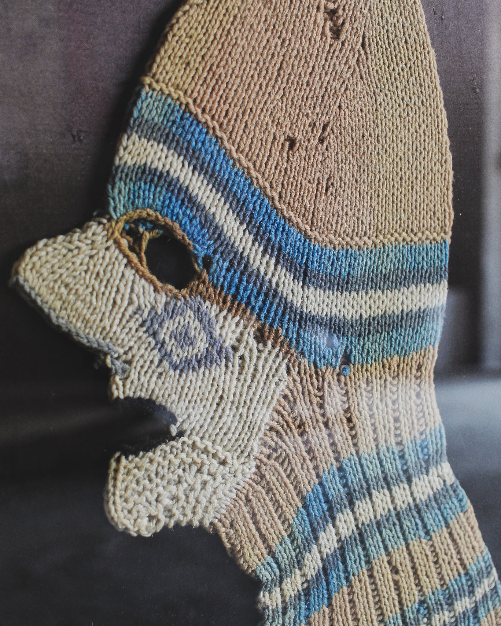 Antique Framed Peruvian Shepherd’s Mask