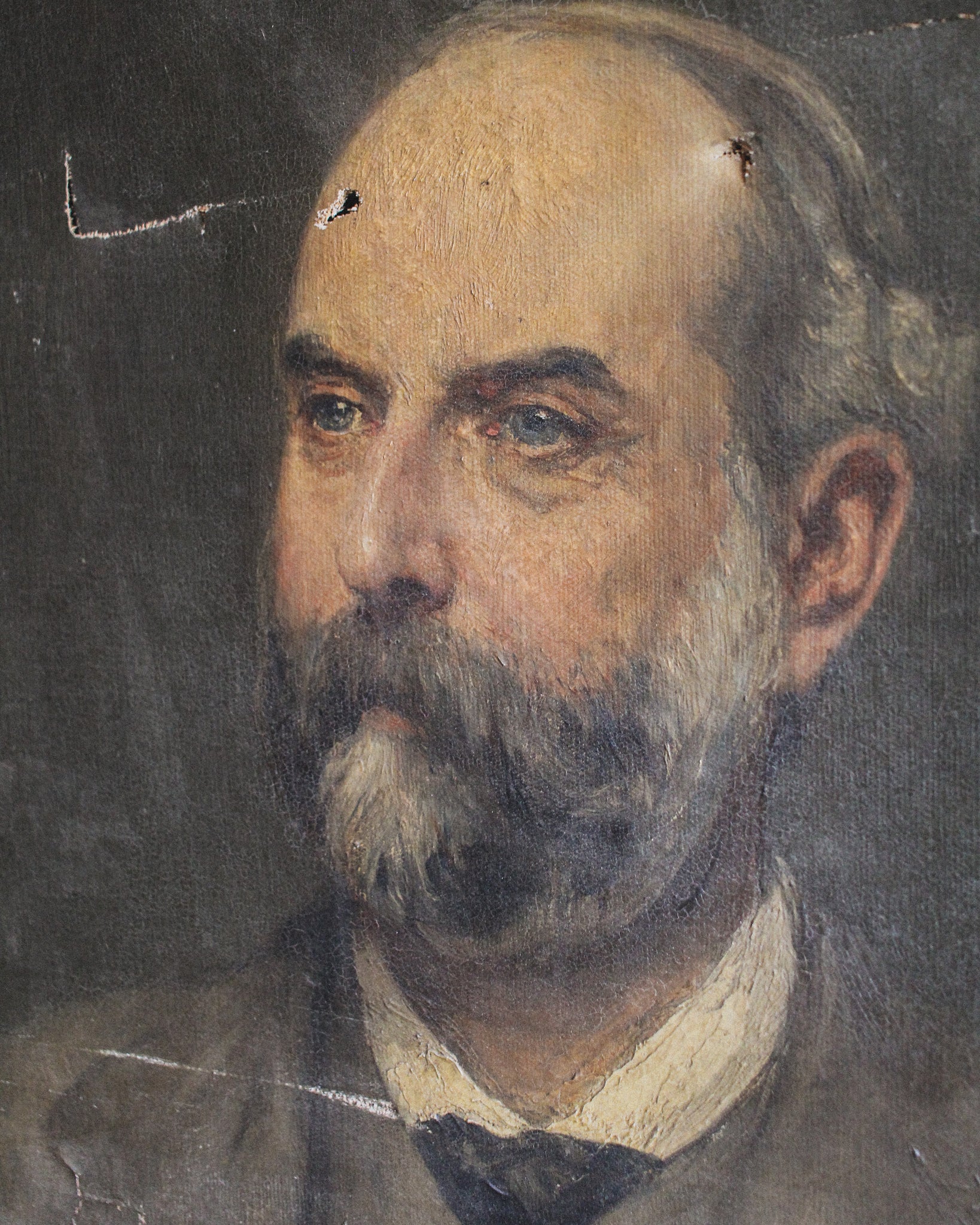 Portrait of Bearded Man, Oil on Canvas