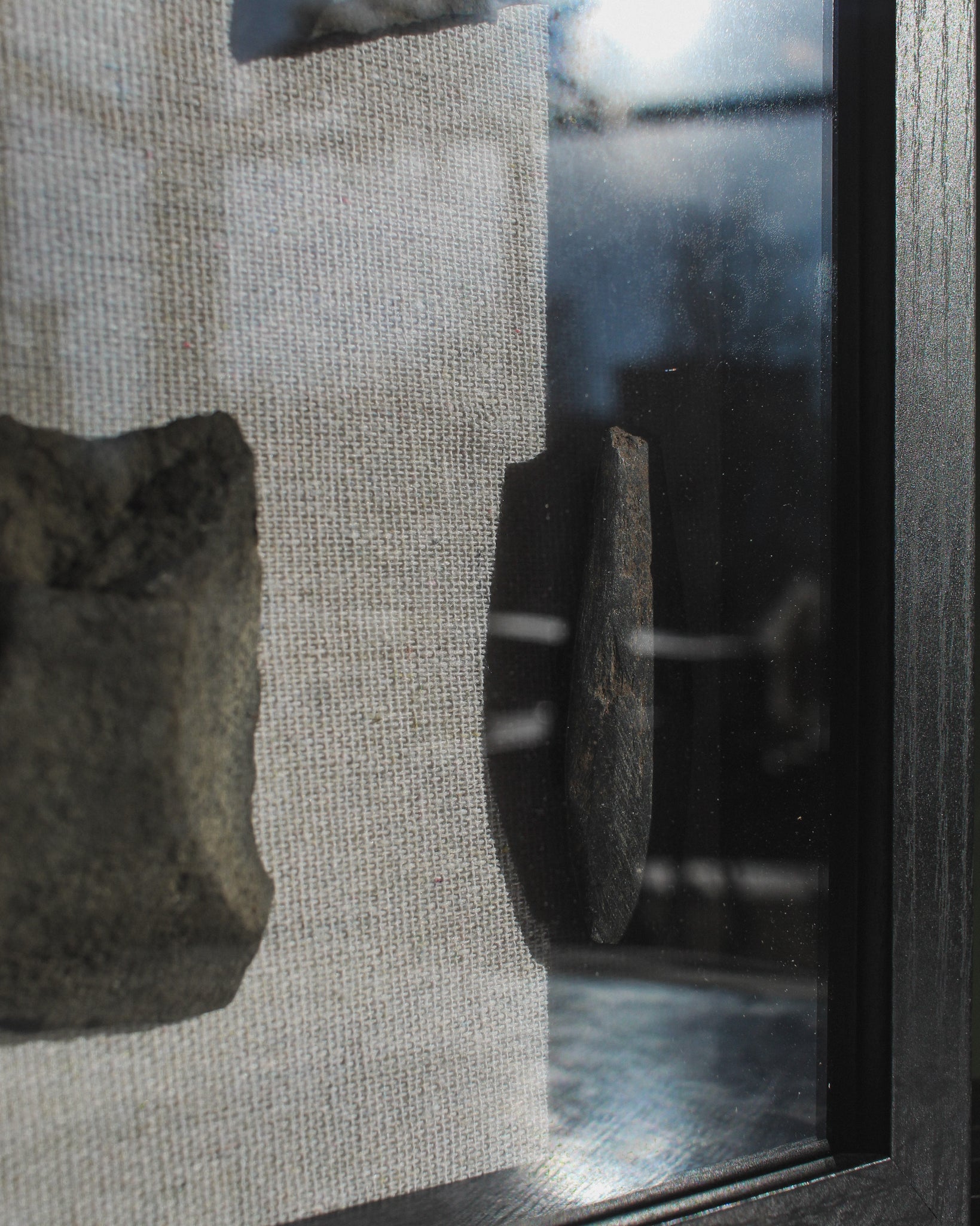 Archaic Period Stone Tools in Shadow Box Frame