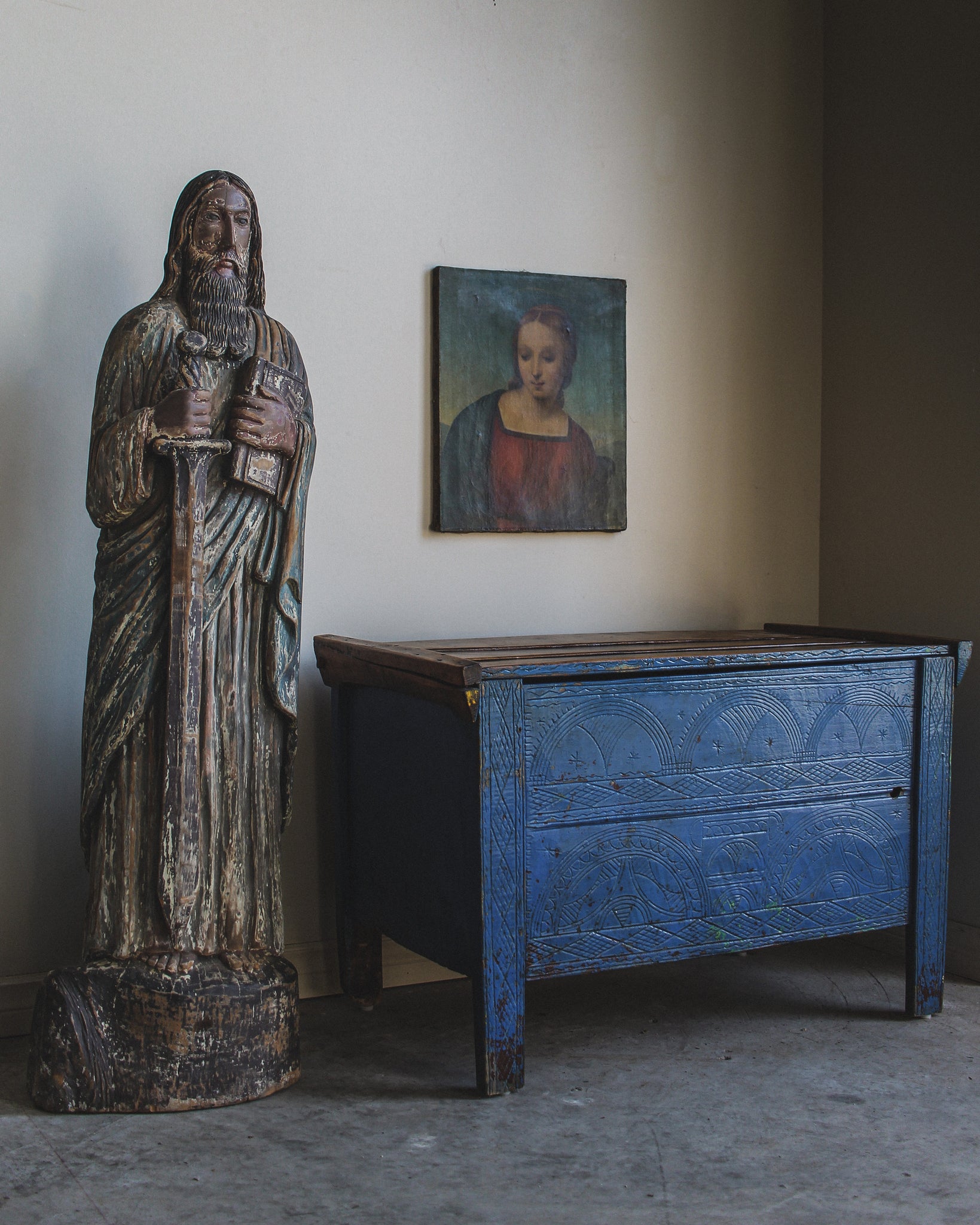 Large Sculpture of Saint Paul with Sword