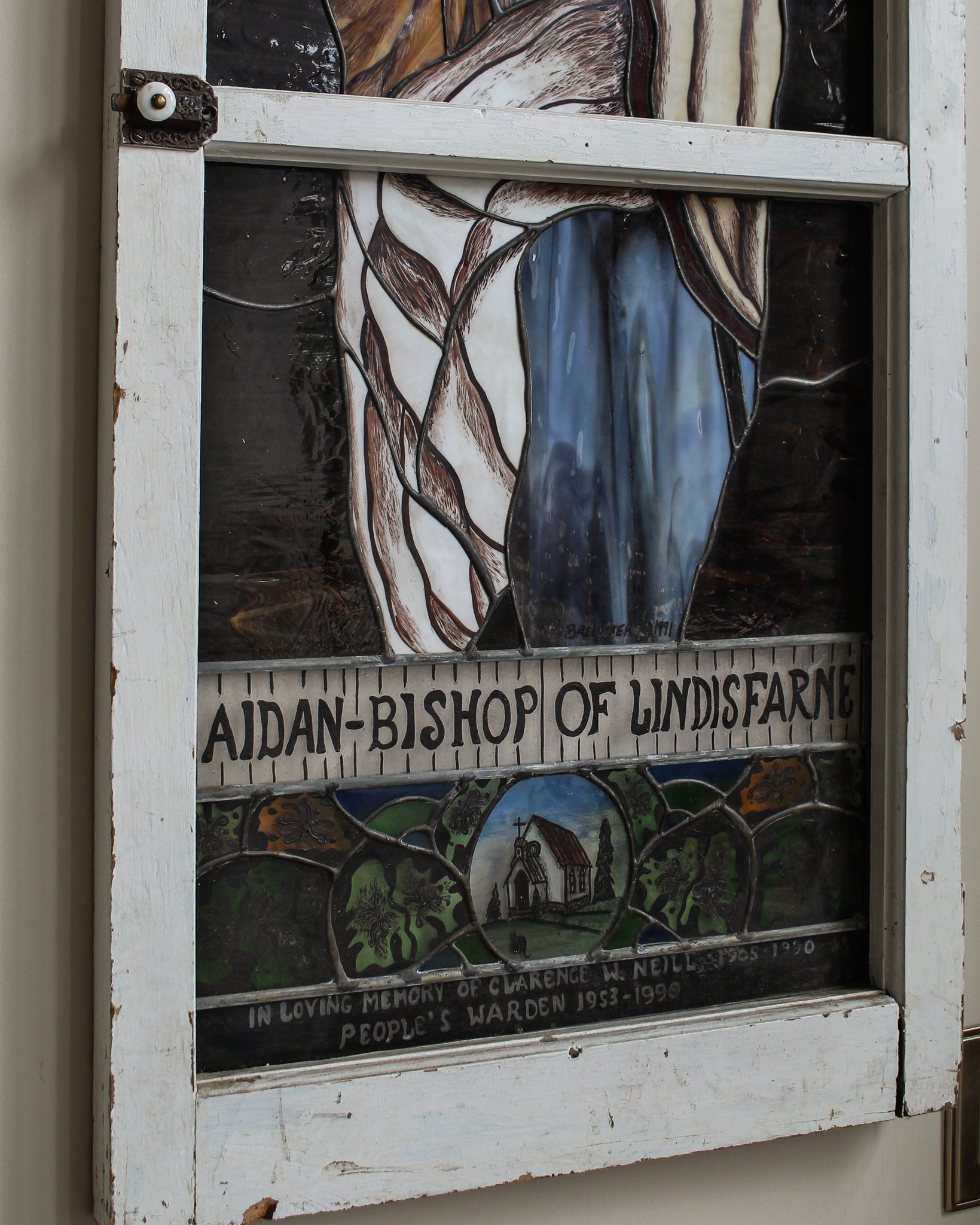 Stained Glass Window Door of Saint