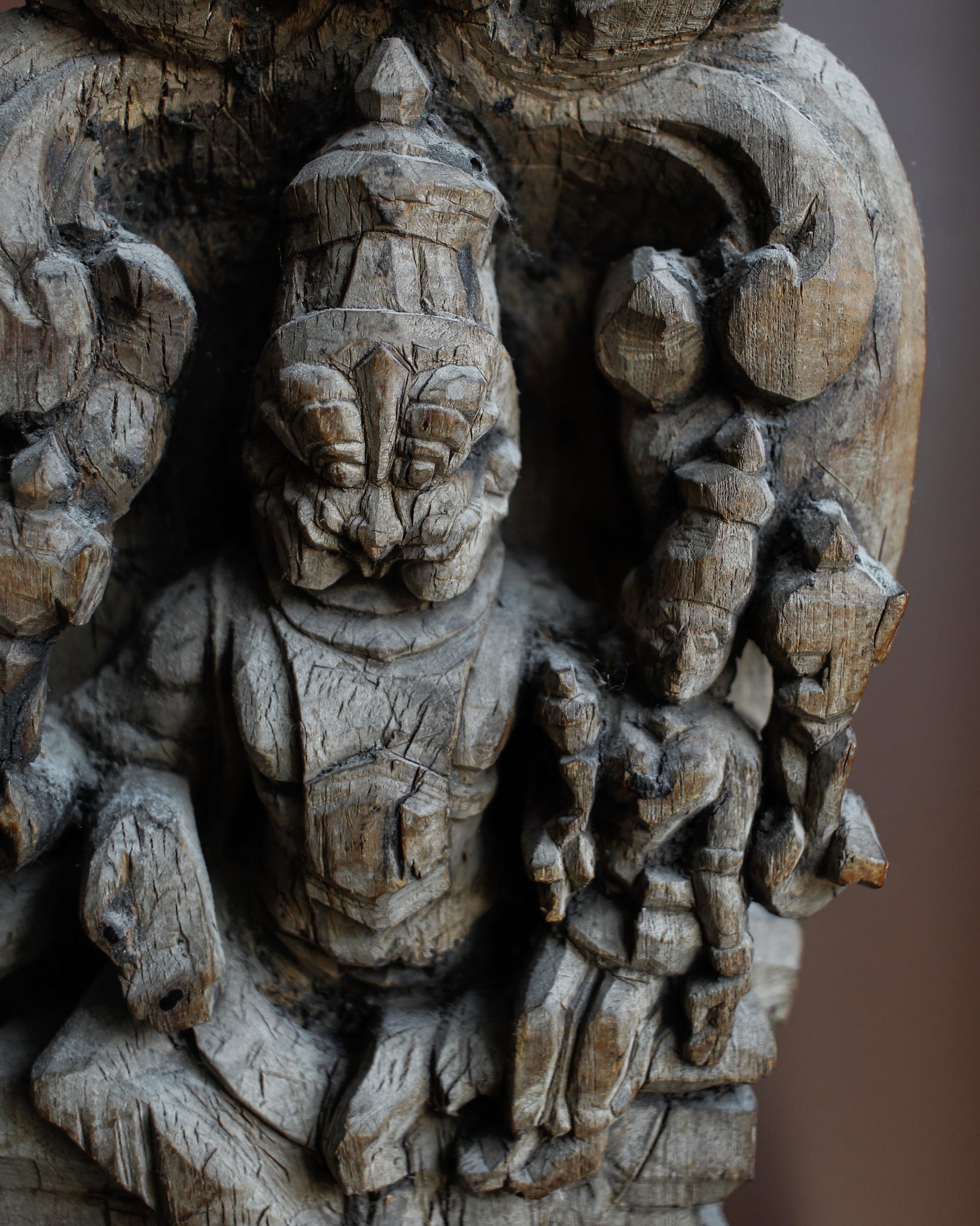 Kirtimukha Temple Carving on Stand
