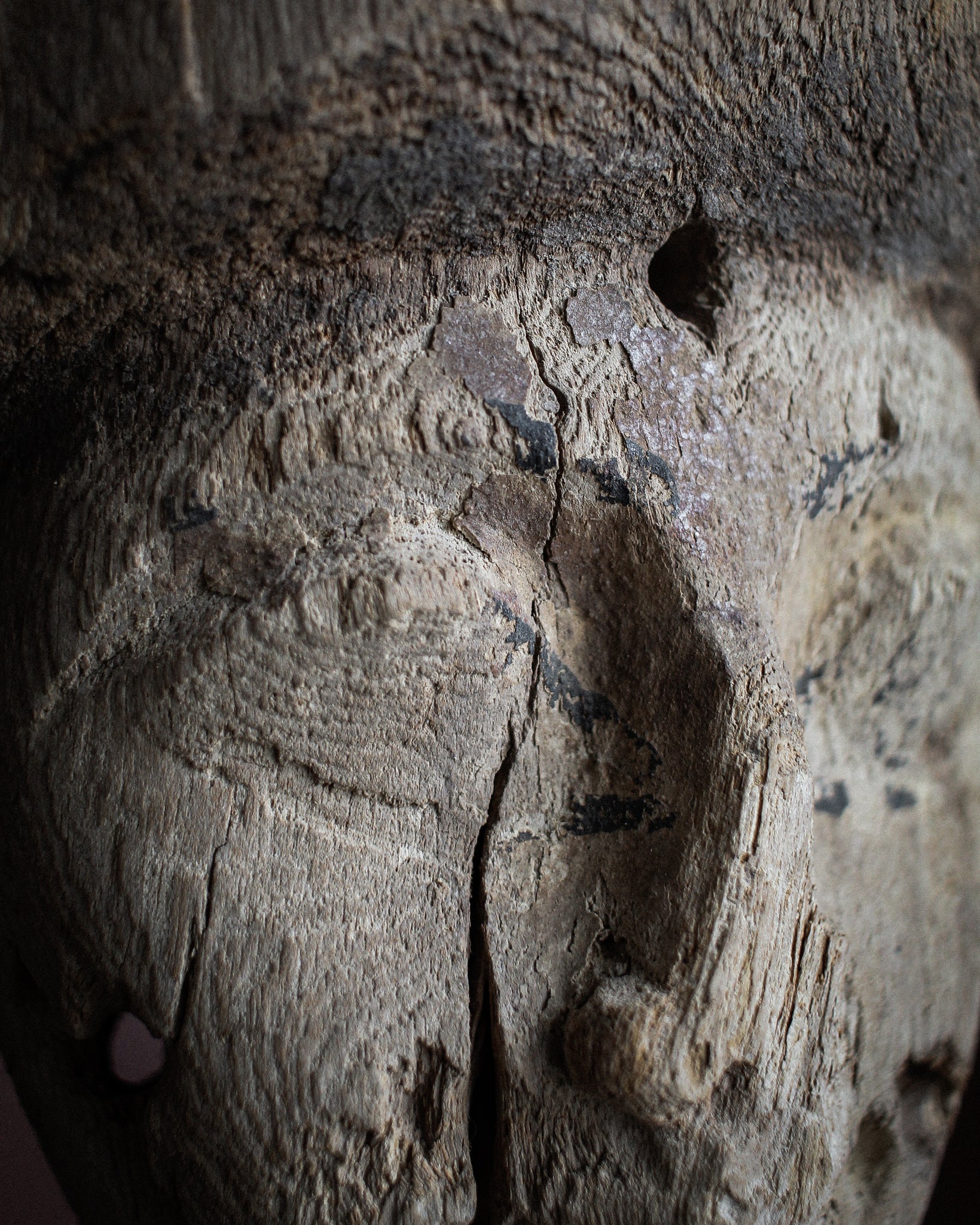 Third Intermediate Period Sarcophagus Mask on Stand