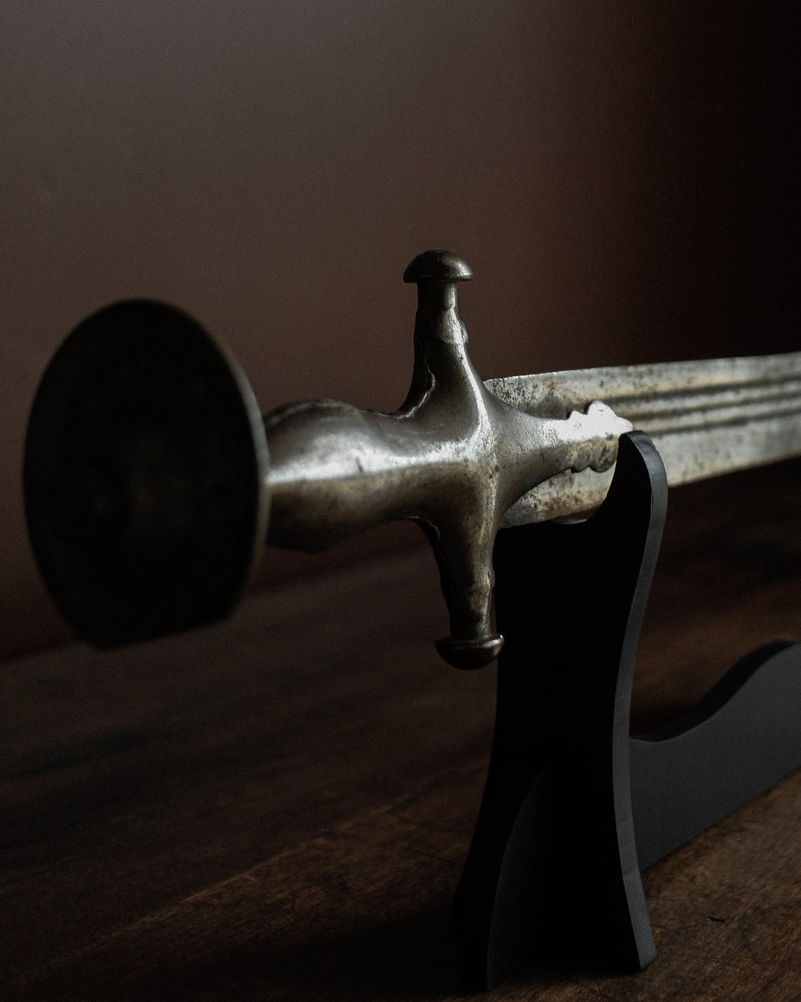 18th Century Indian Tulwar Sword on Stand