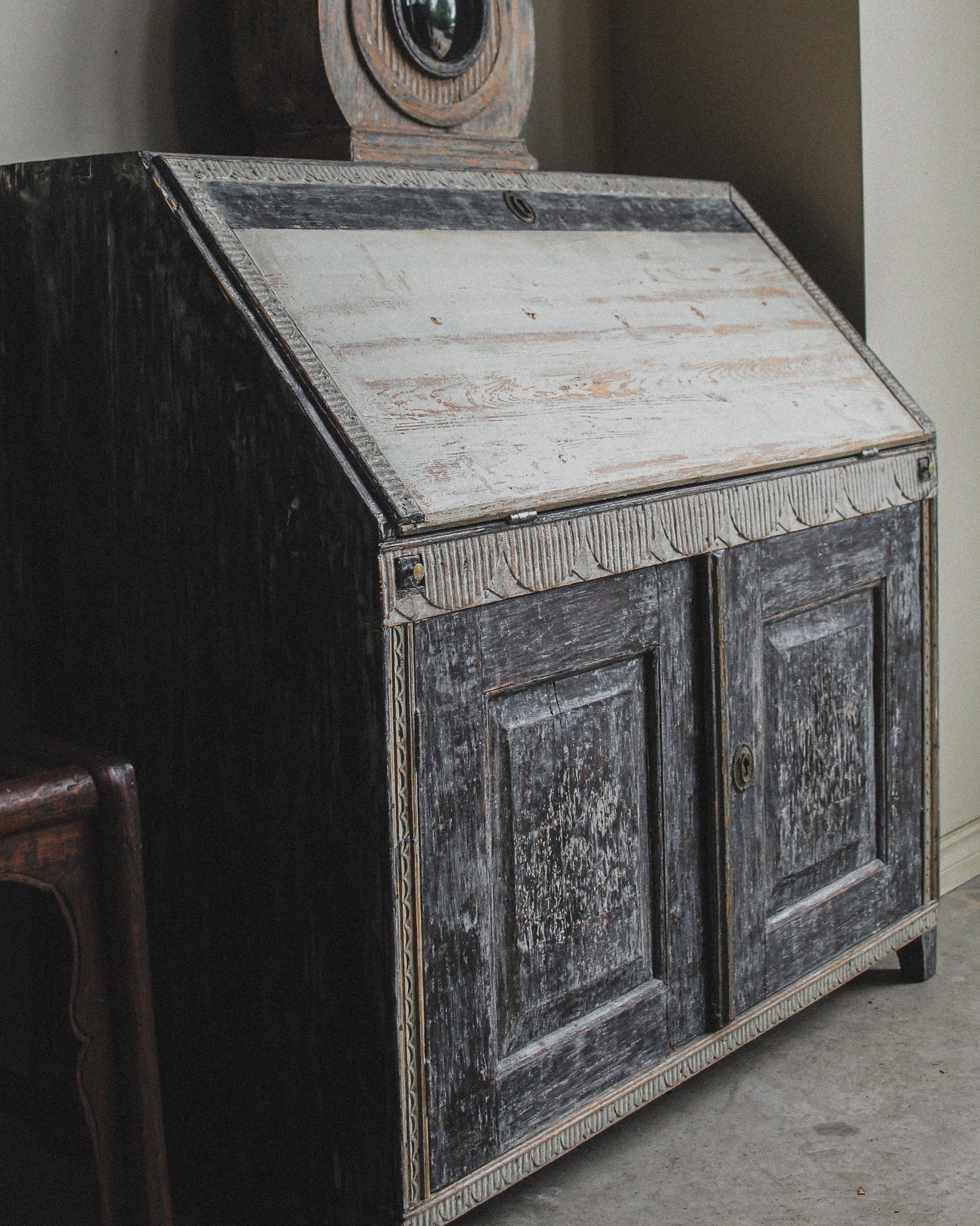Gustavian Clock Cabinet