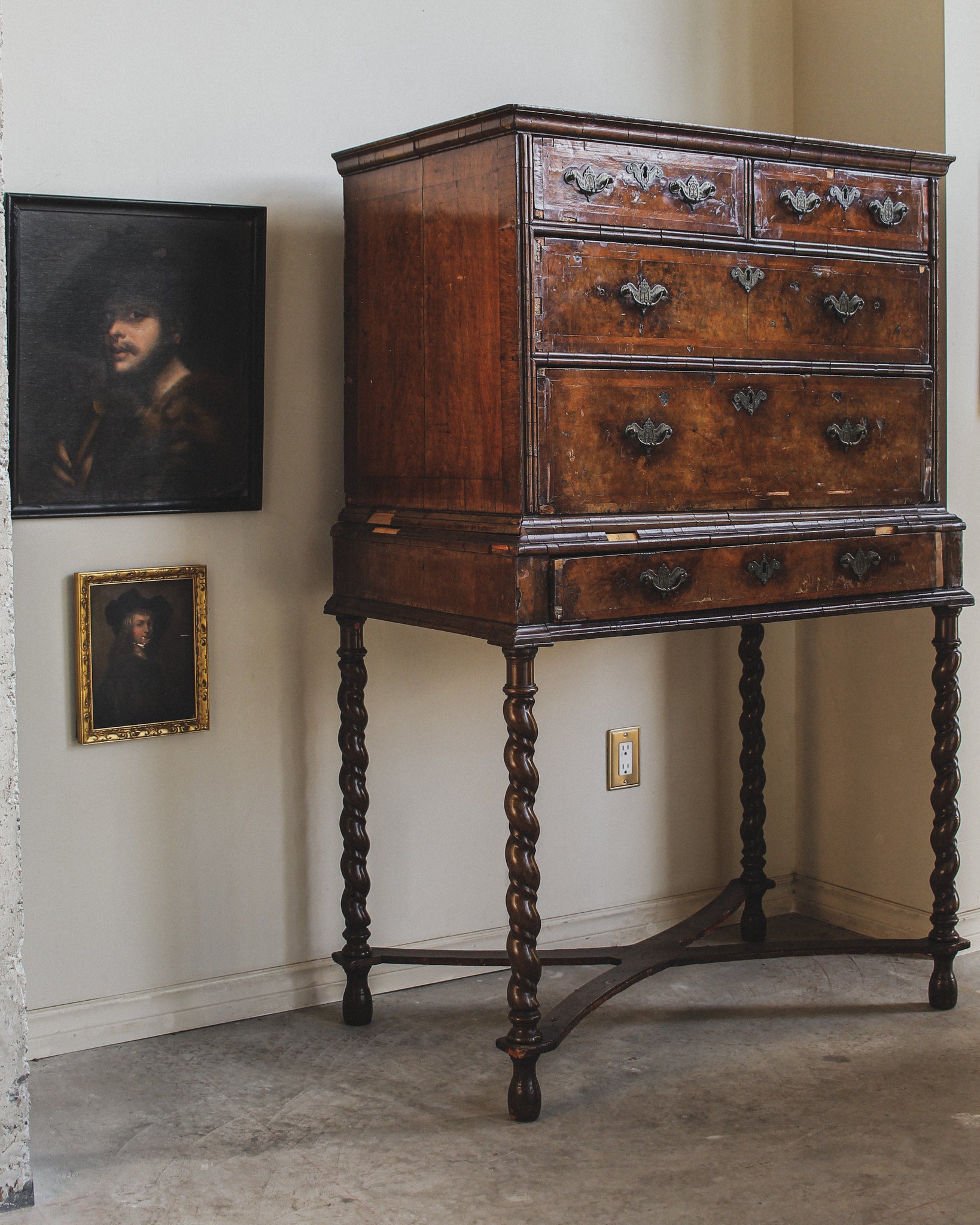 William and Mary Chest on Stand