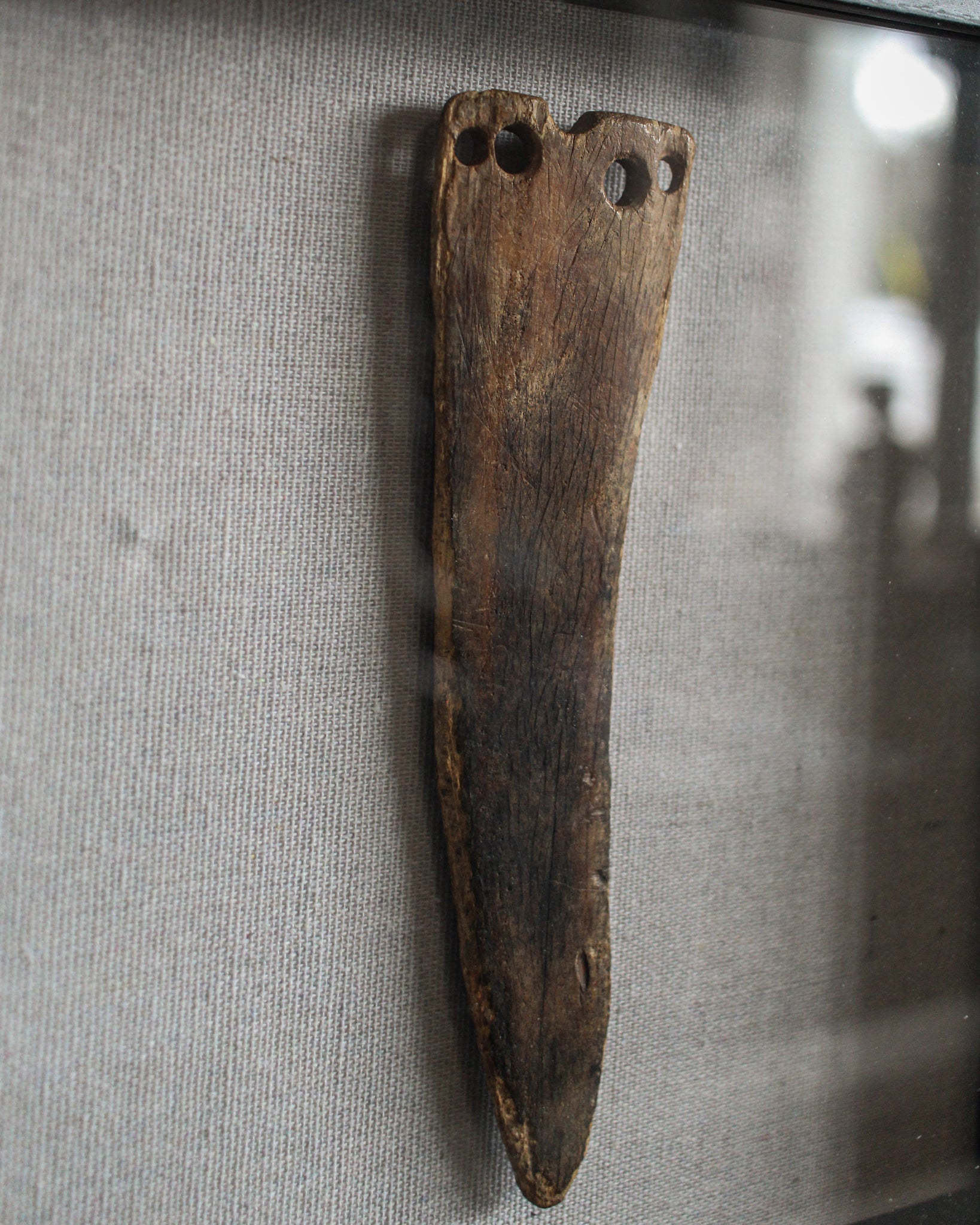 Central American Bone Tool in Shadowbox Frame