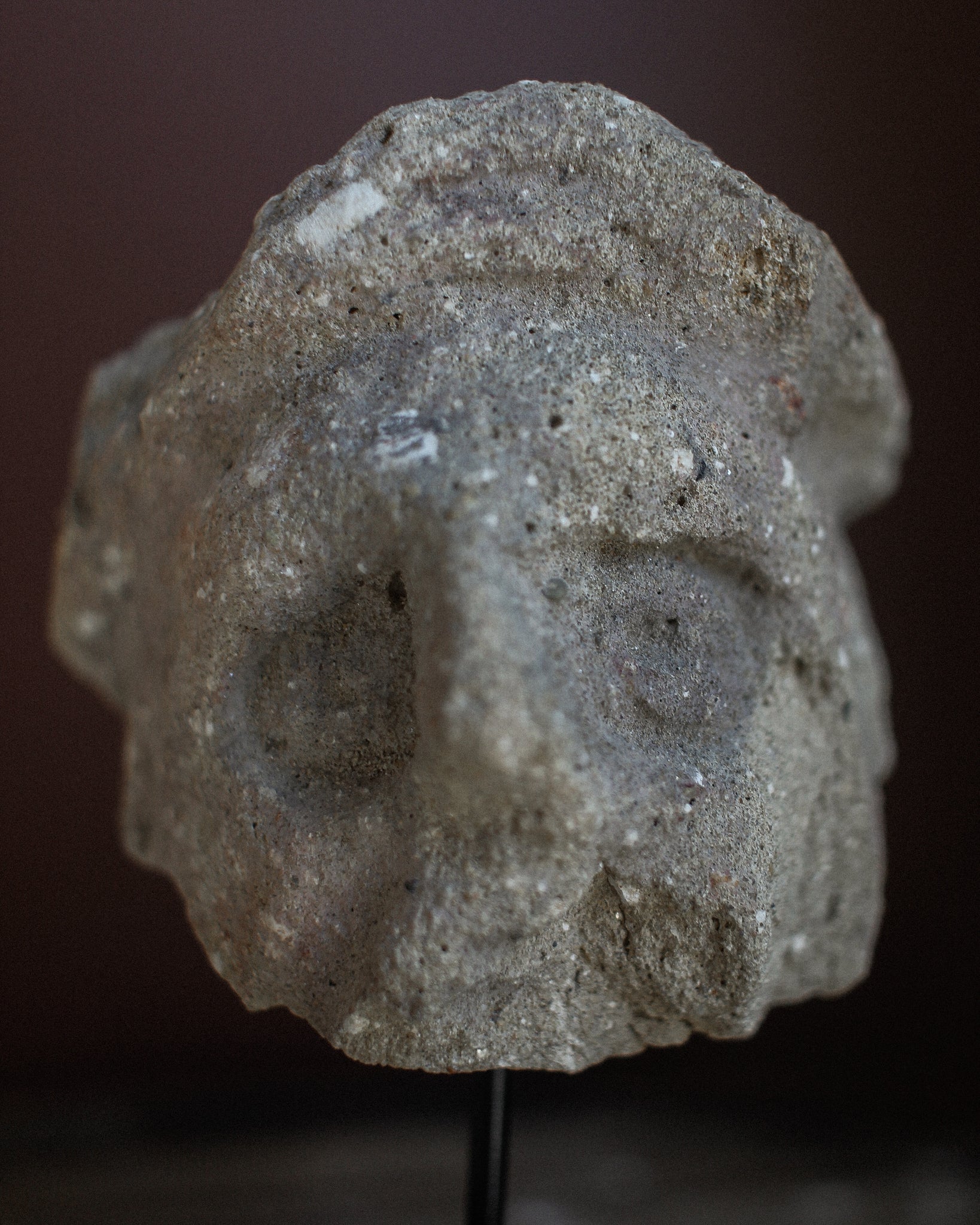16th Century Weathered Sandstone Head on Stand