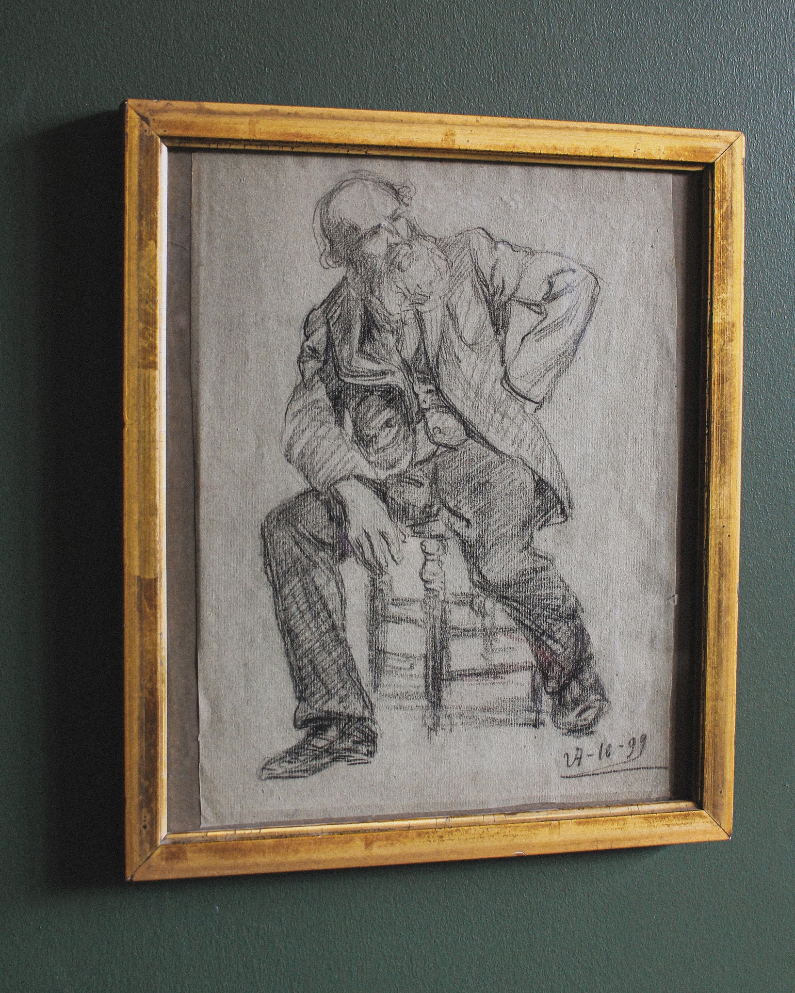 Sitting Man, Pencil on Paper - 1899 (ON HOLD)