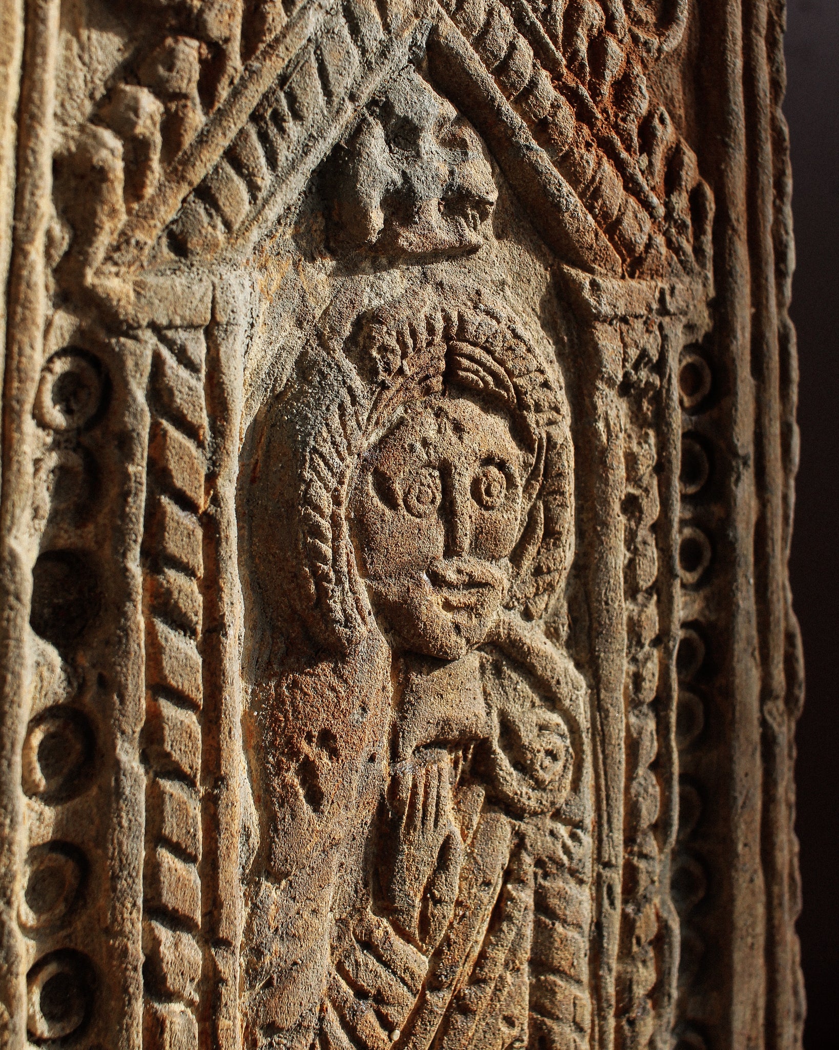 Northern Italian Saint Adorned Stone Tablet