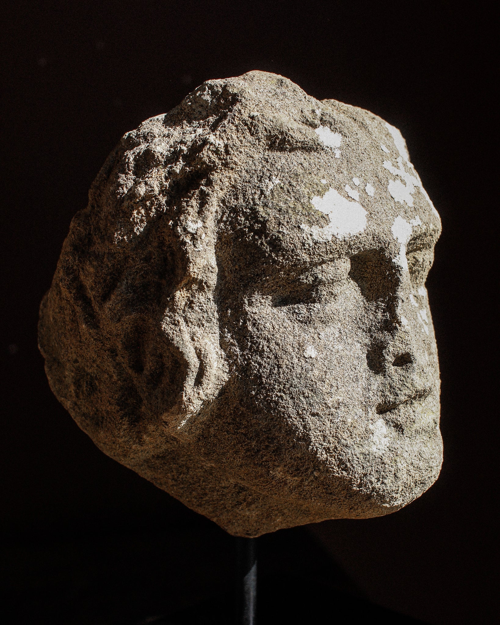 16th Century Tudor Stone Head on Stand