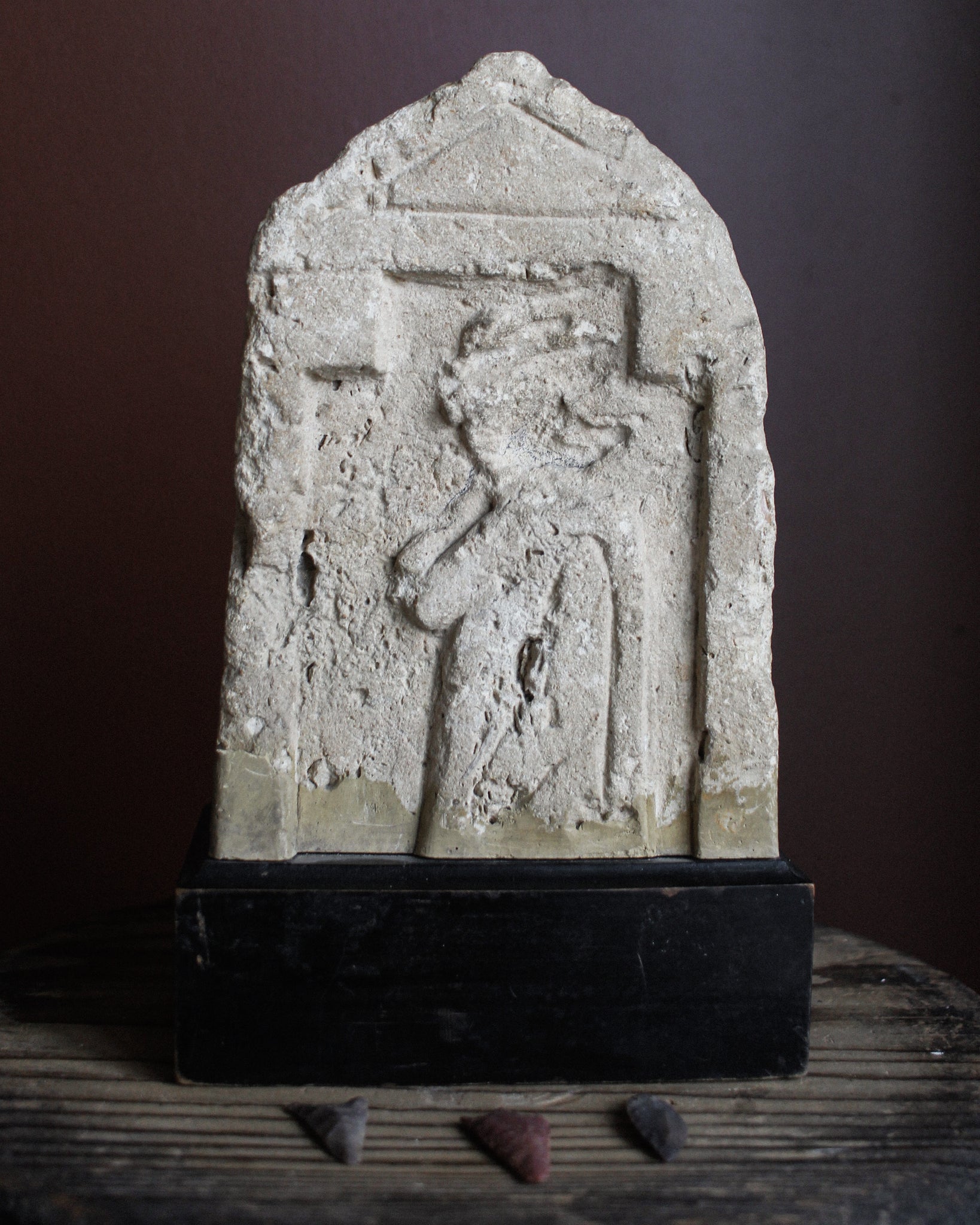 Roman Limestone Funerary Stele