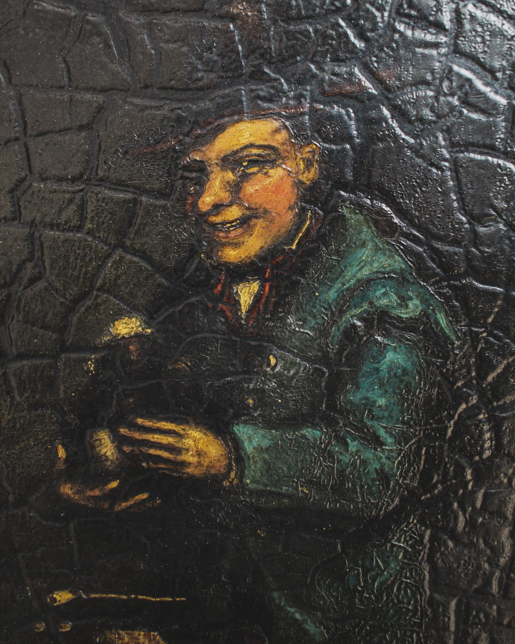 Grotesque Alchemist, Attr. to David Teniers the Younger, Oil on Board