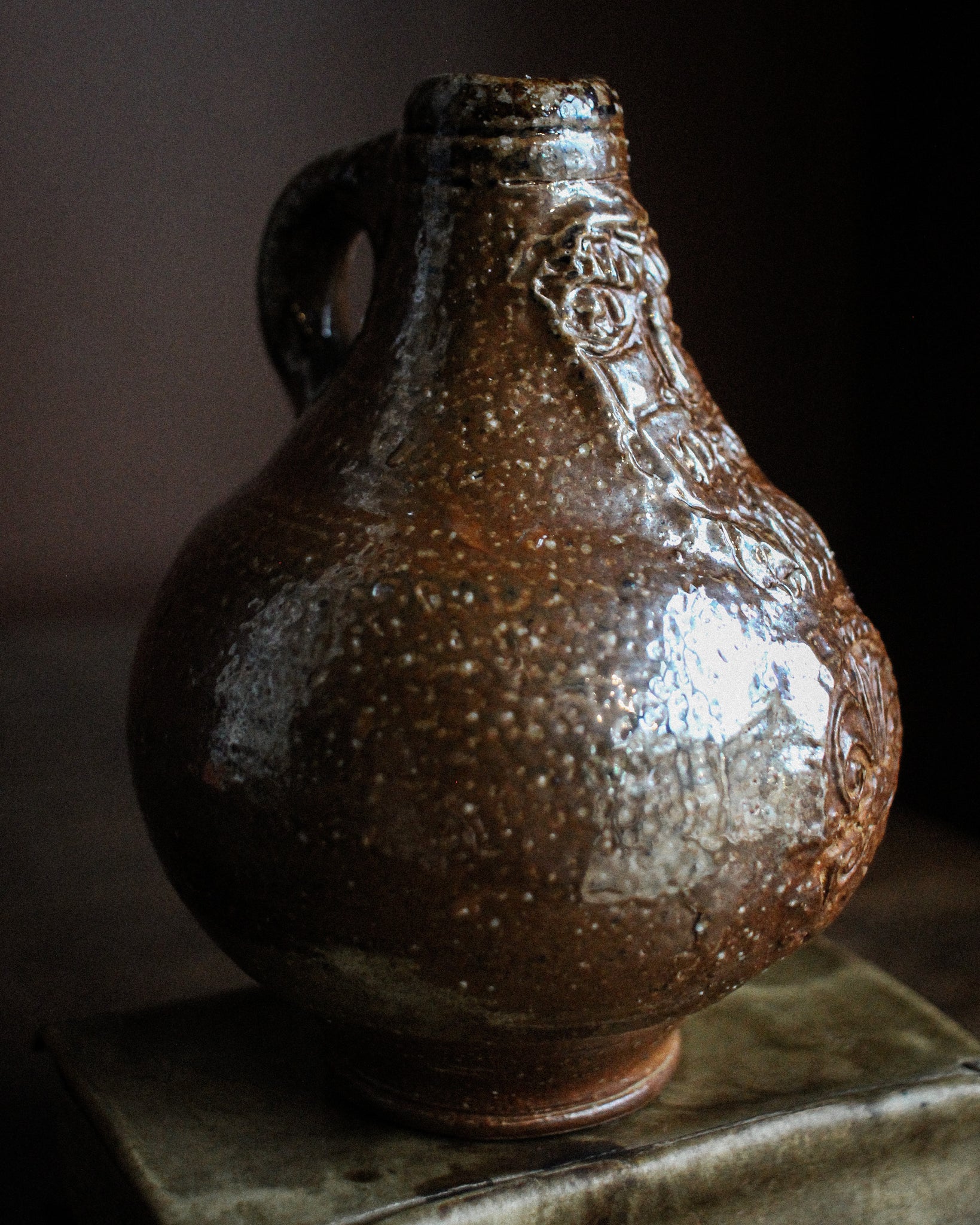 Small Bulbous 17th Century Bellarmine Jug
