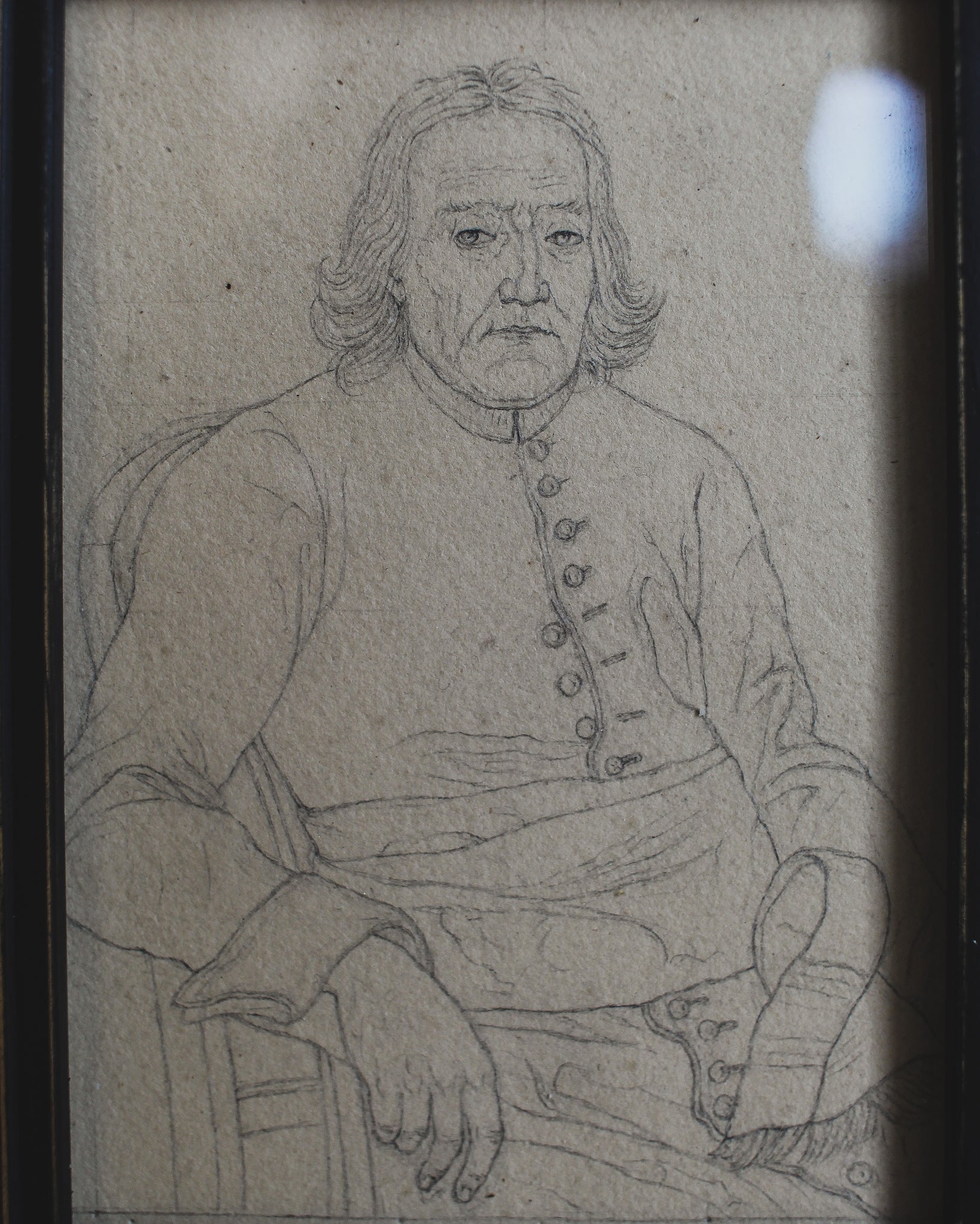 18th Century Drawing of Uniformed Man