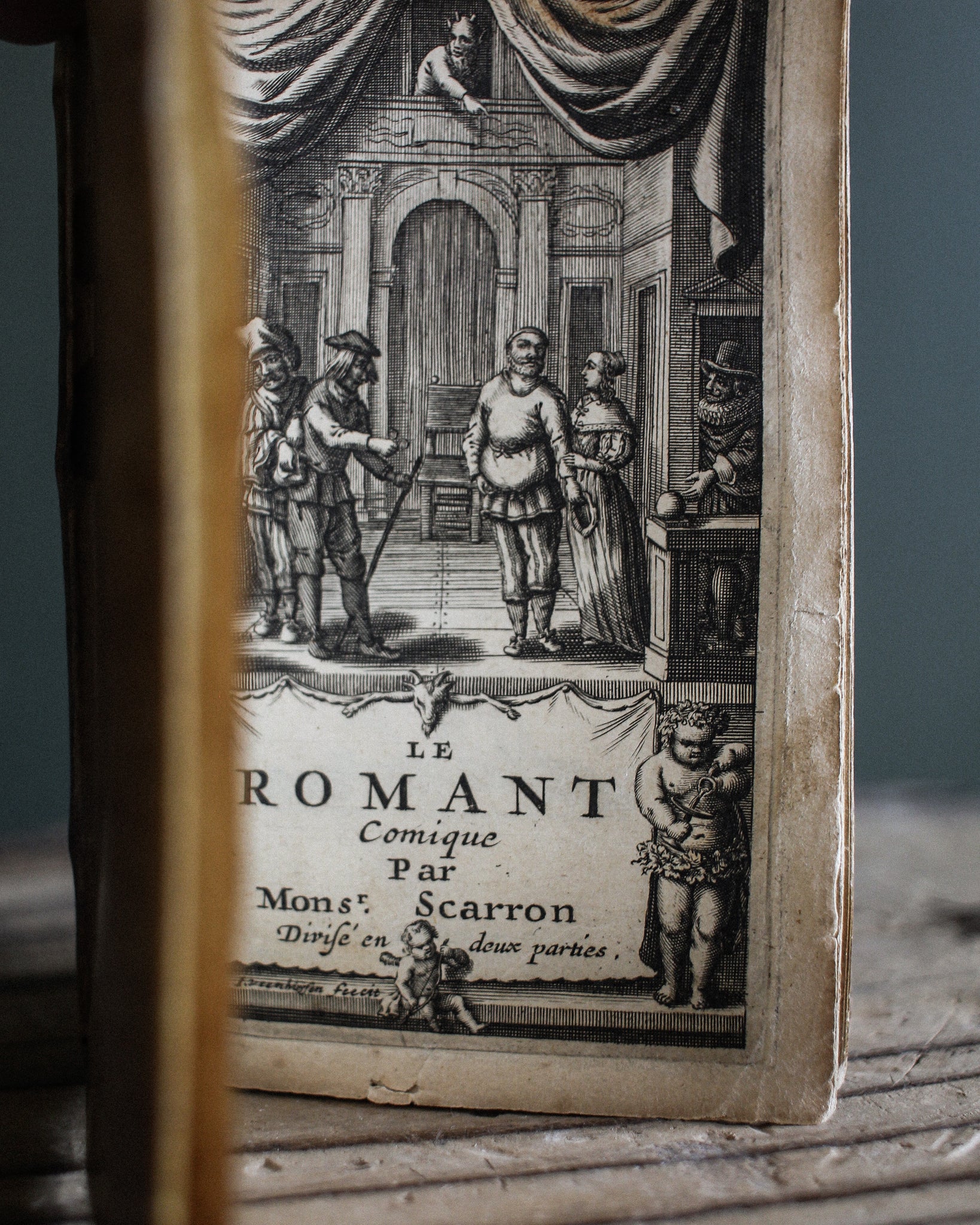 Le Romant Comique, Monsieur Paul Scarron, Vellum Bound, 1662