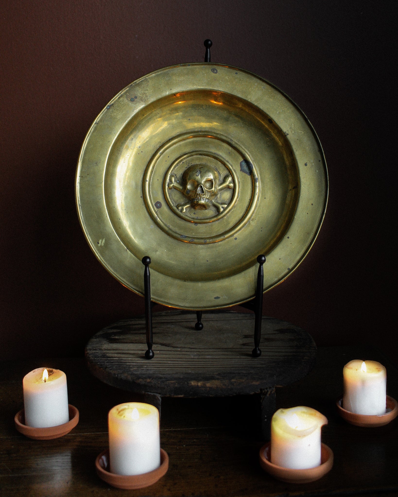 16th Century Nuremberg Memento Mori Alms Dish on Stand (ON HOLD)