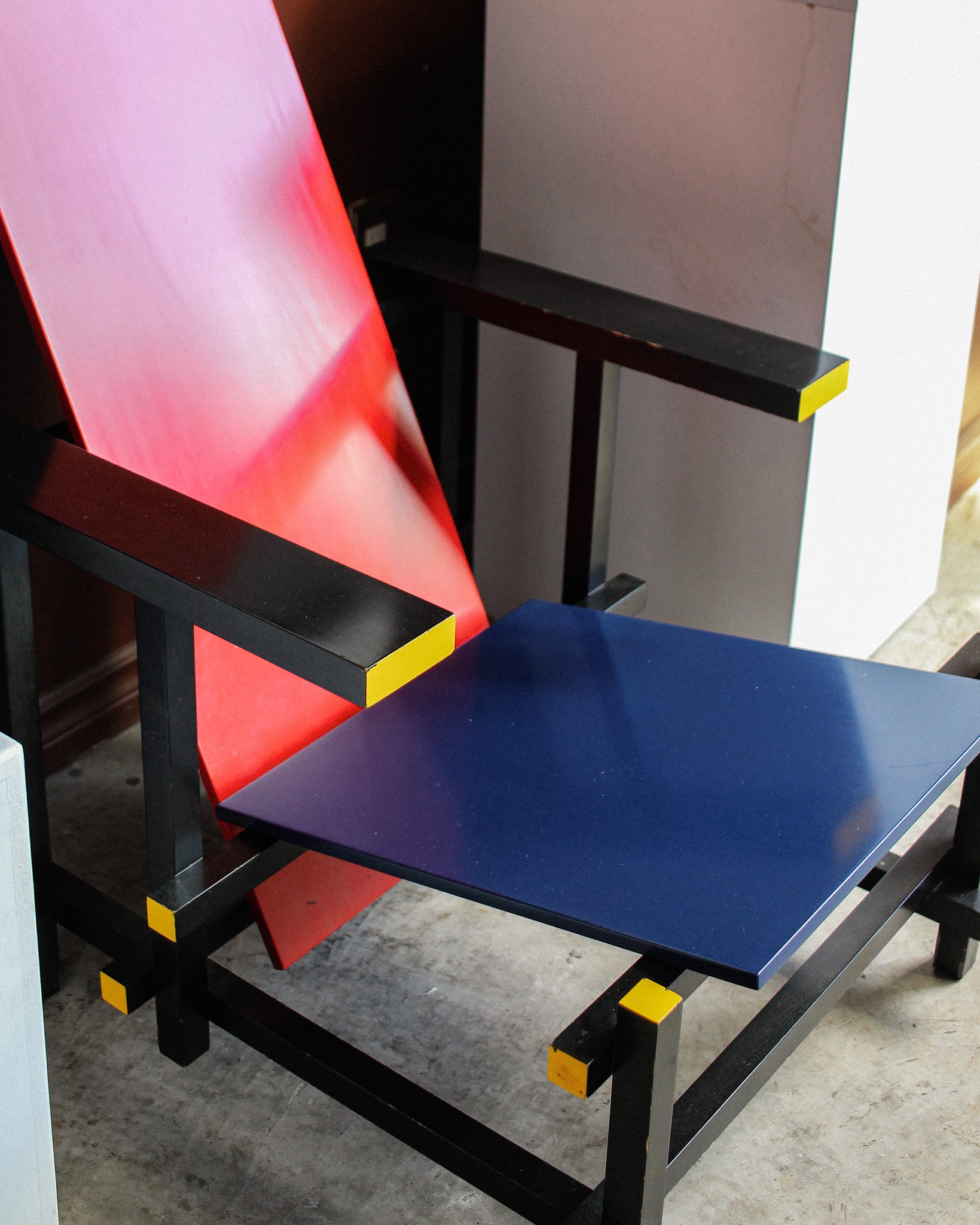 Red and Blue Chair, Gerrit Rietveld (Pair available)