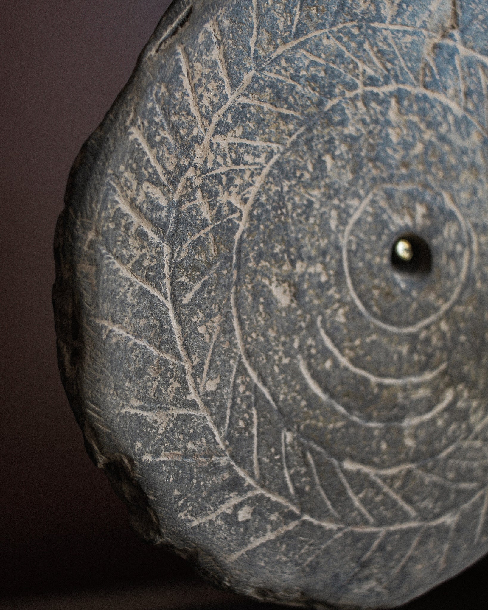 Neolithic Farmer Sun Offering Stone Plaque on Stand