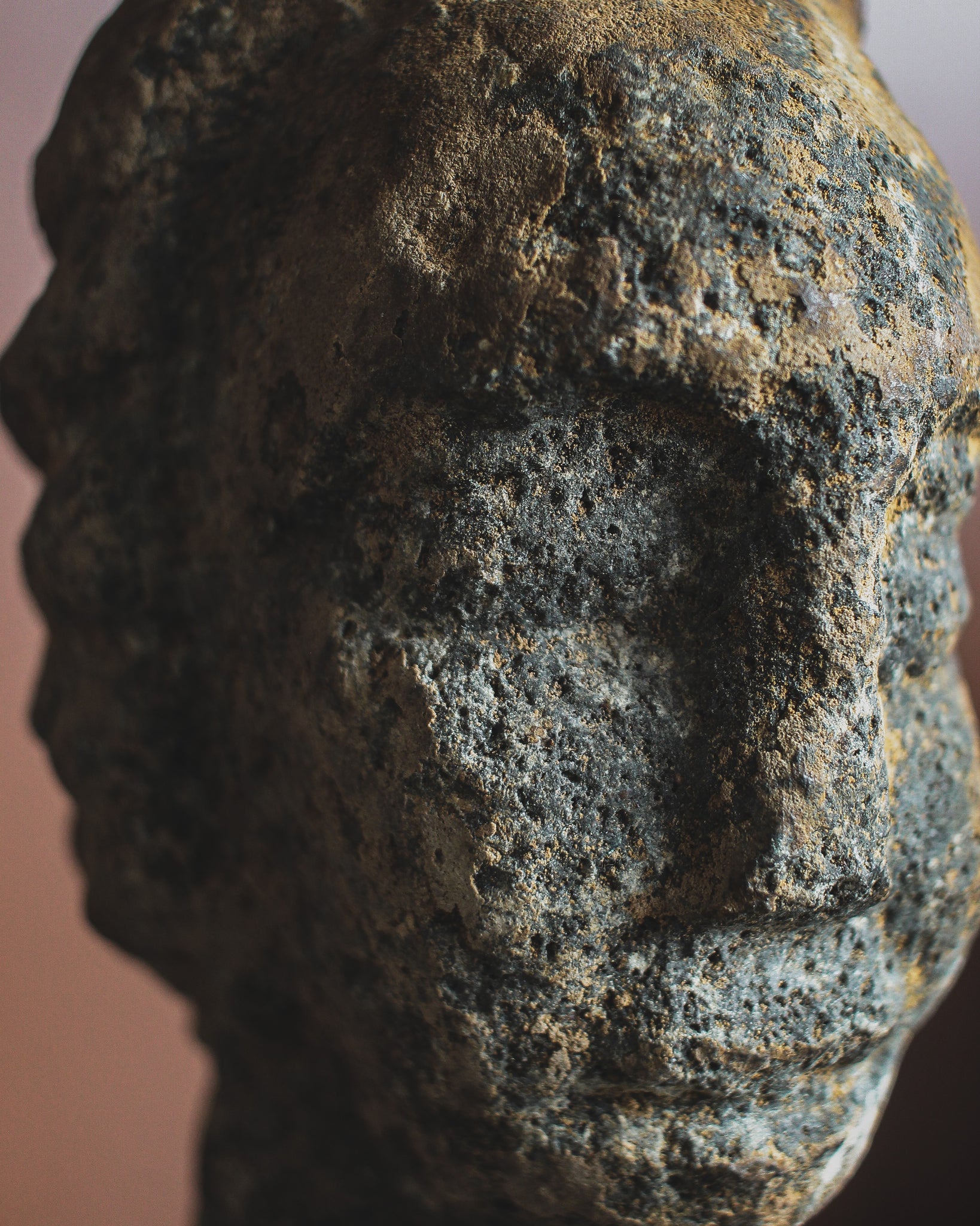 Dark Age Era Stone Head