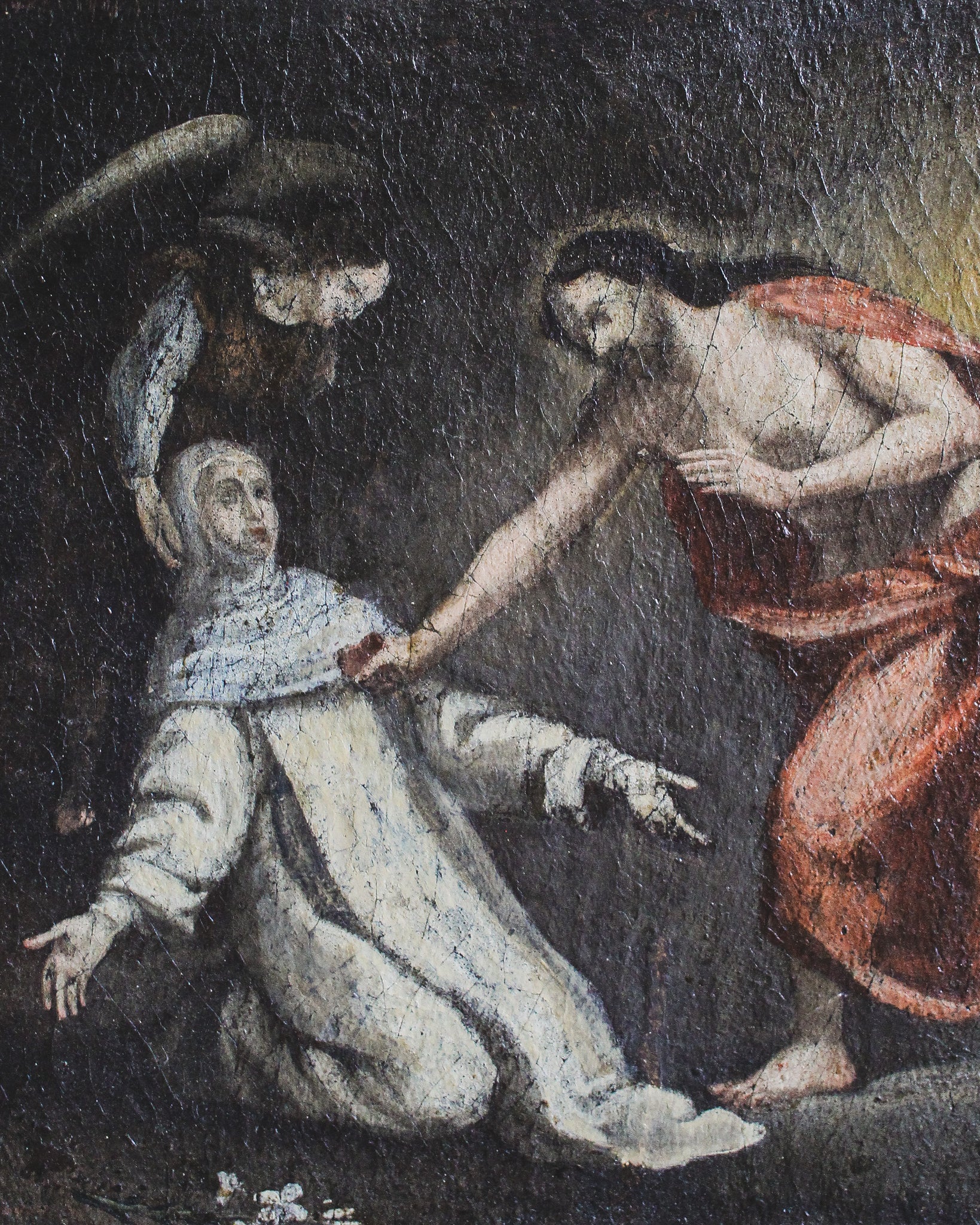 Jesus and an Angel Giving Nun Life