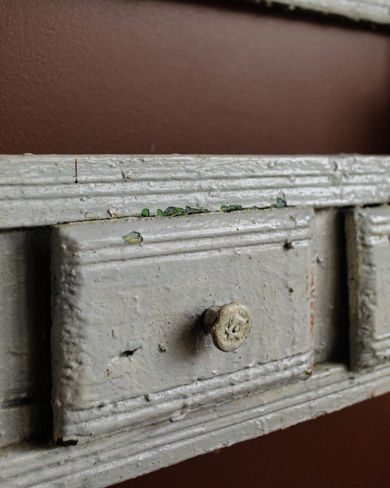 Eastern European Overpainted Hanging Dish Shelf