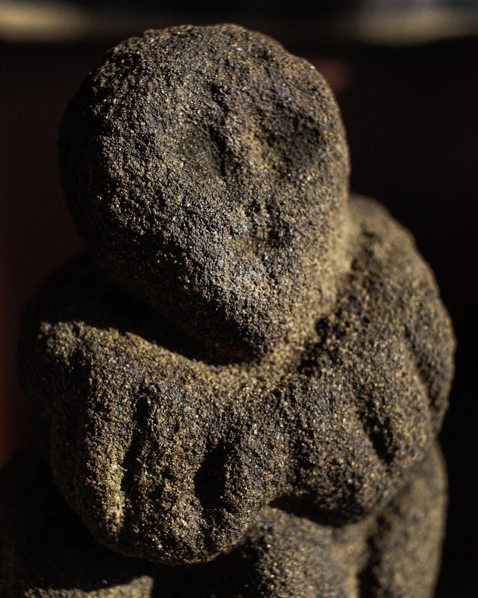 Late Medieval Sandstone Priest in Prayer on Stand