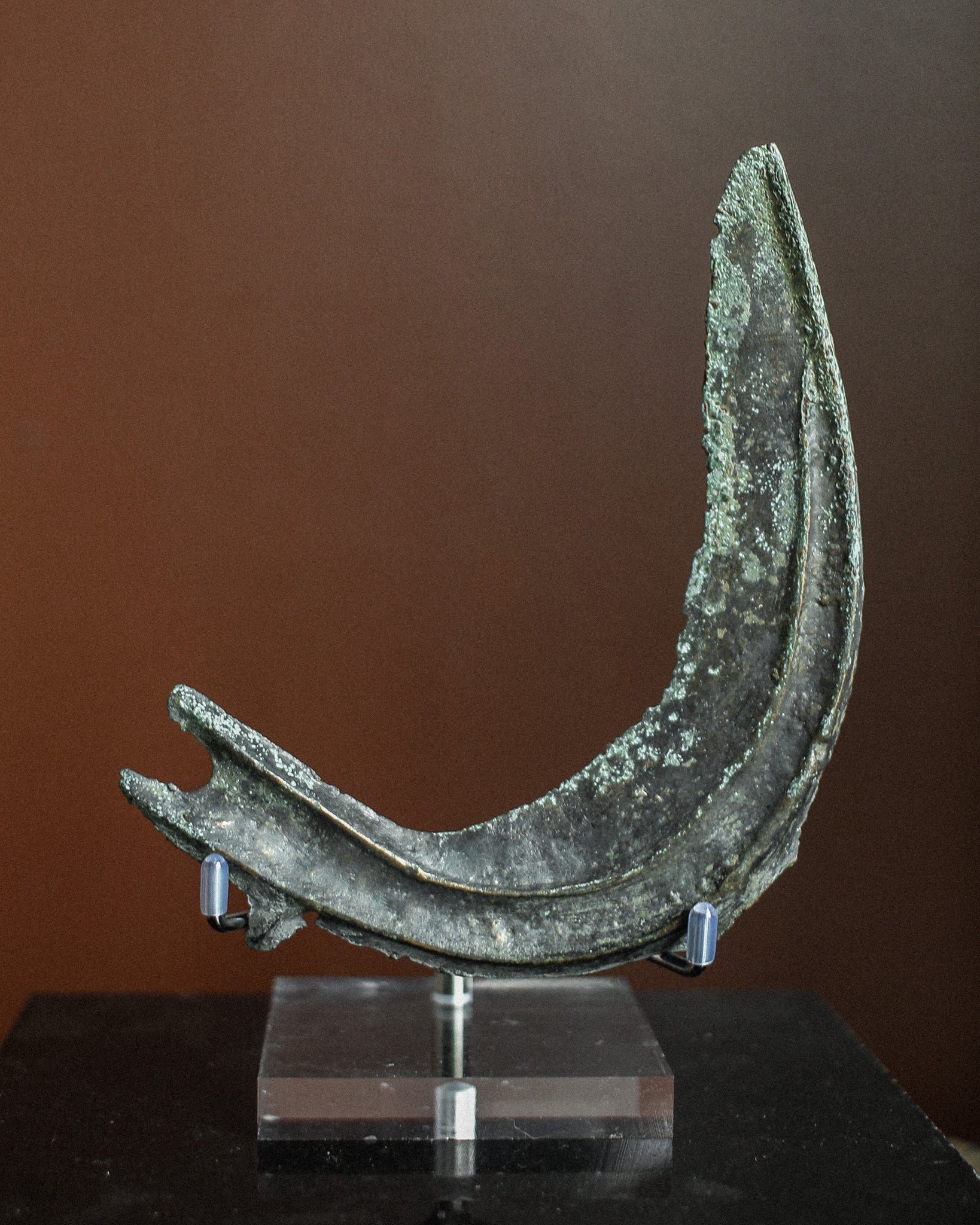 Druidic Ceremonial Golden Sickle Head