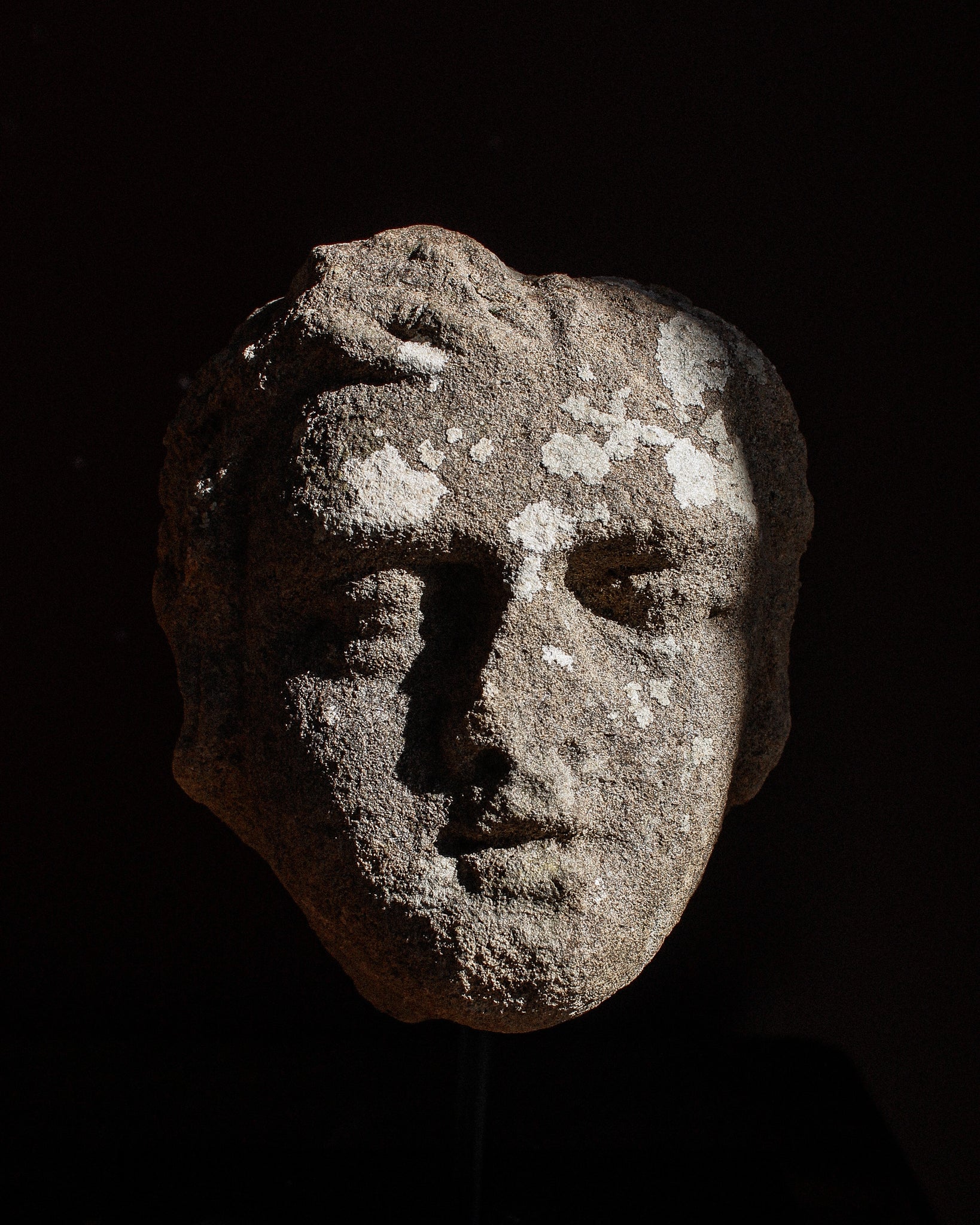 16th Century Tudor Stone Head on Stand