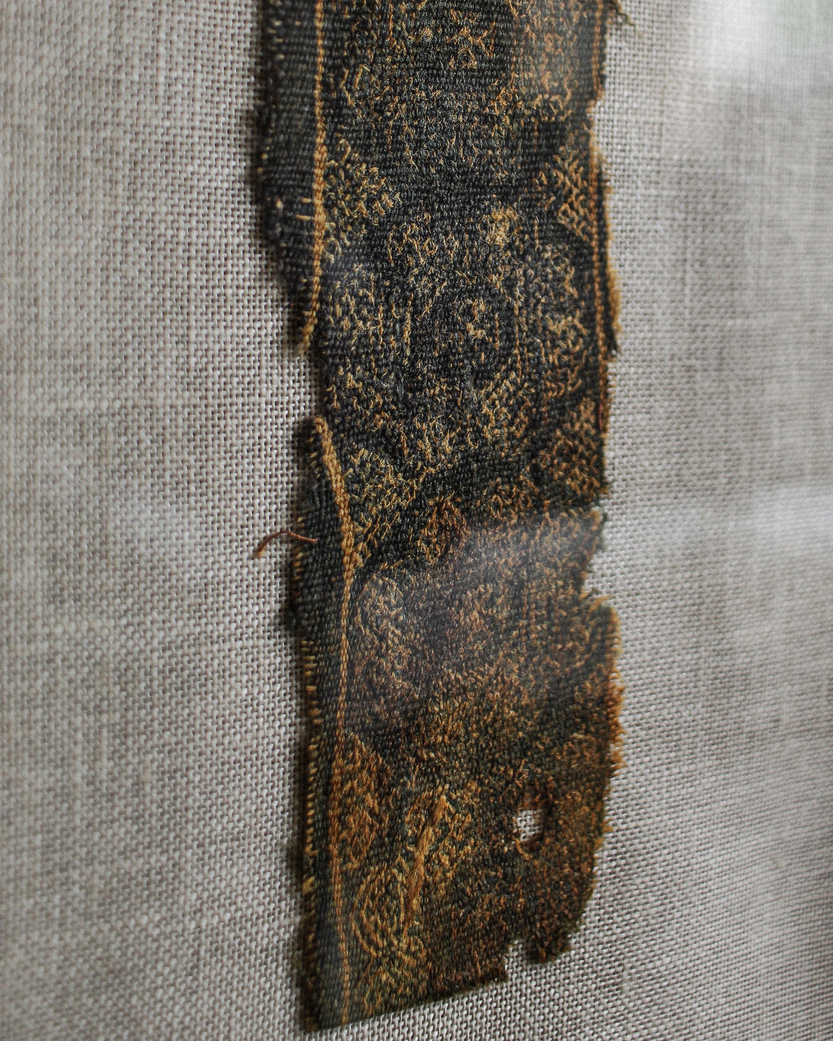 Coptic Egyptian Textile Fragment in Frame