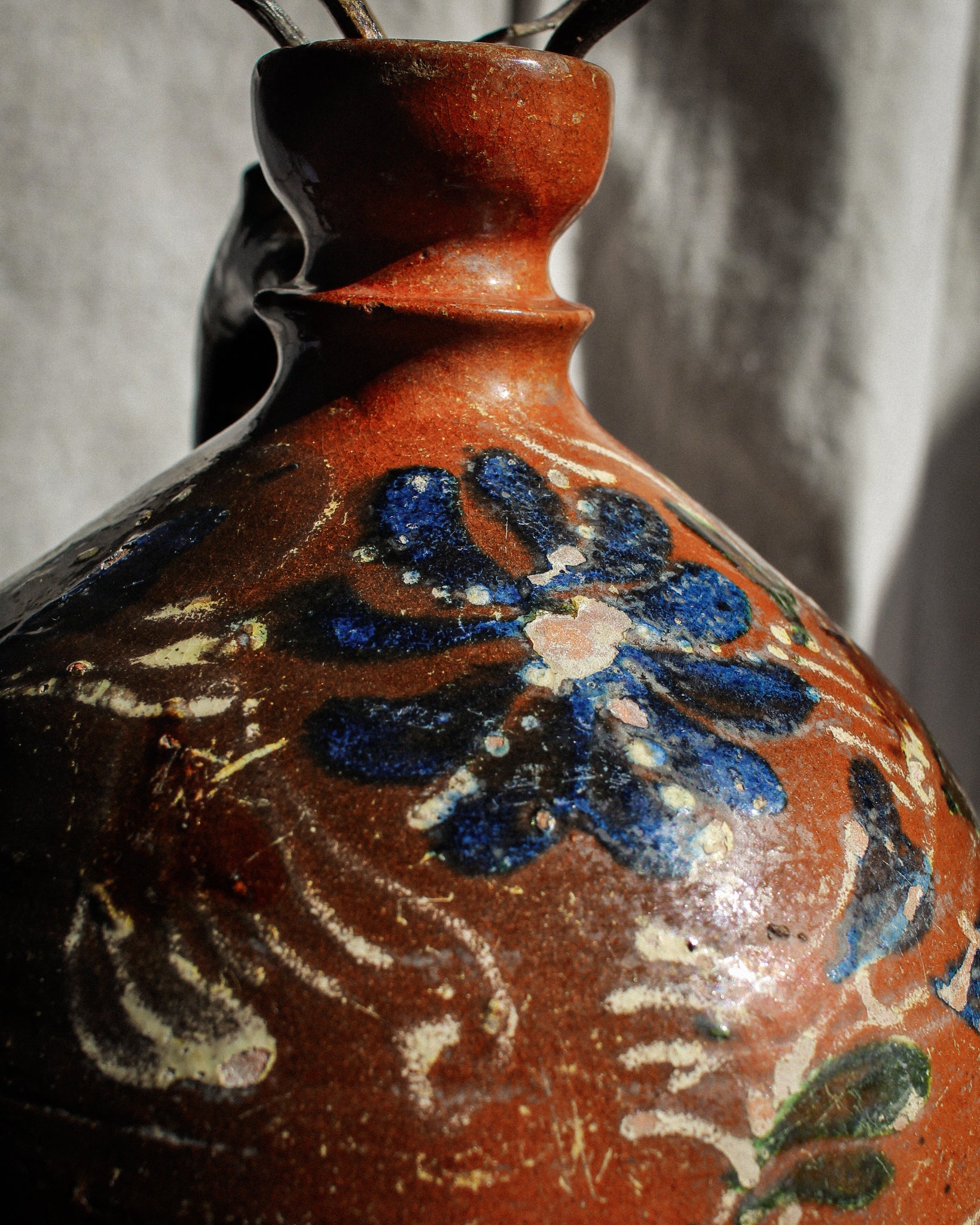 19th Century Painted Water Vessel