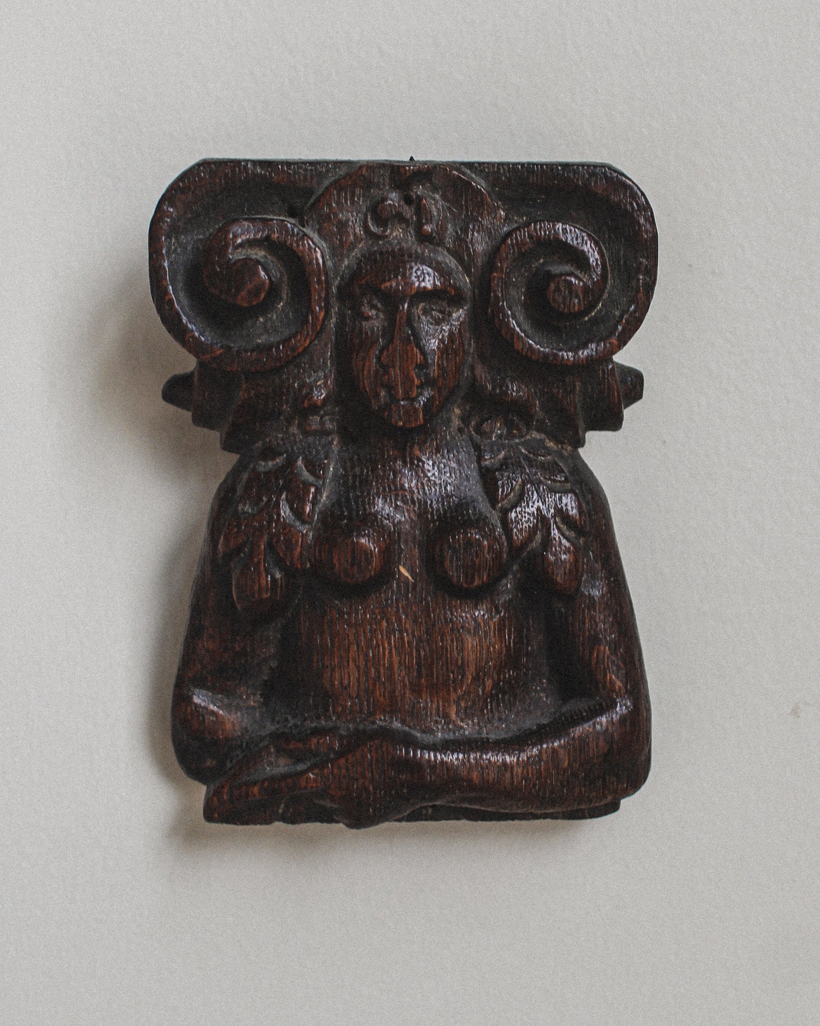 Oak Carved Fragment of Woman