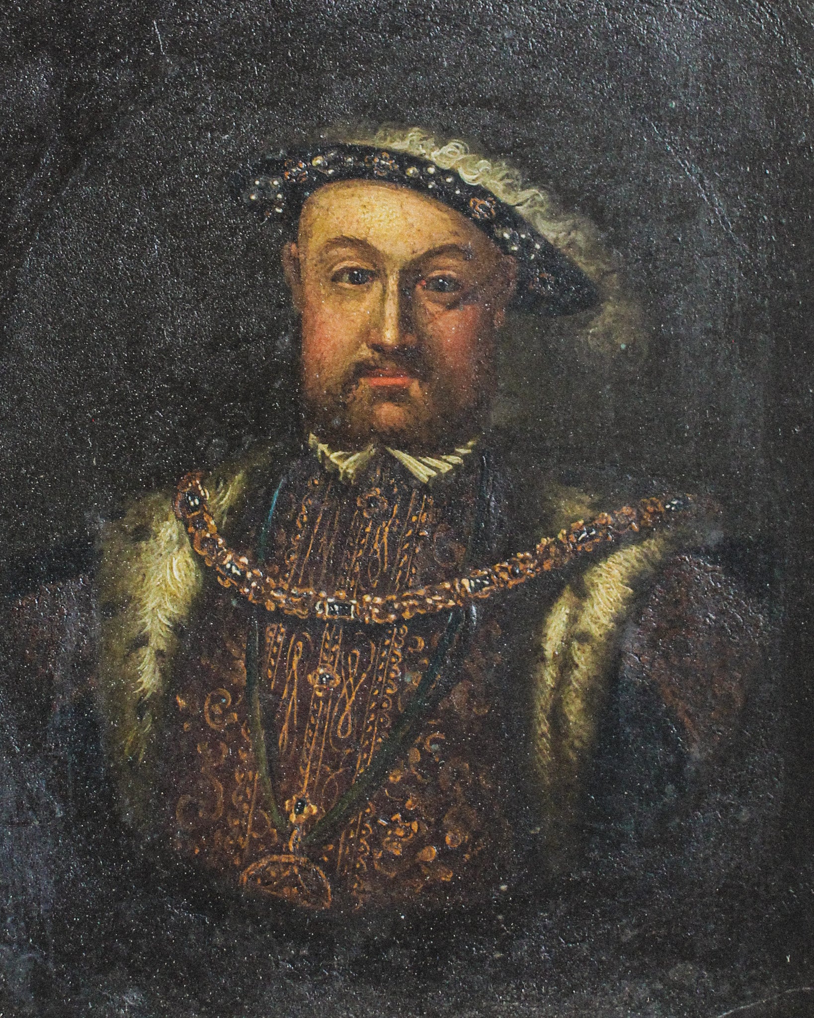 Portrait of Henry VIII, Oil on Tole