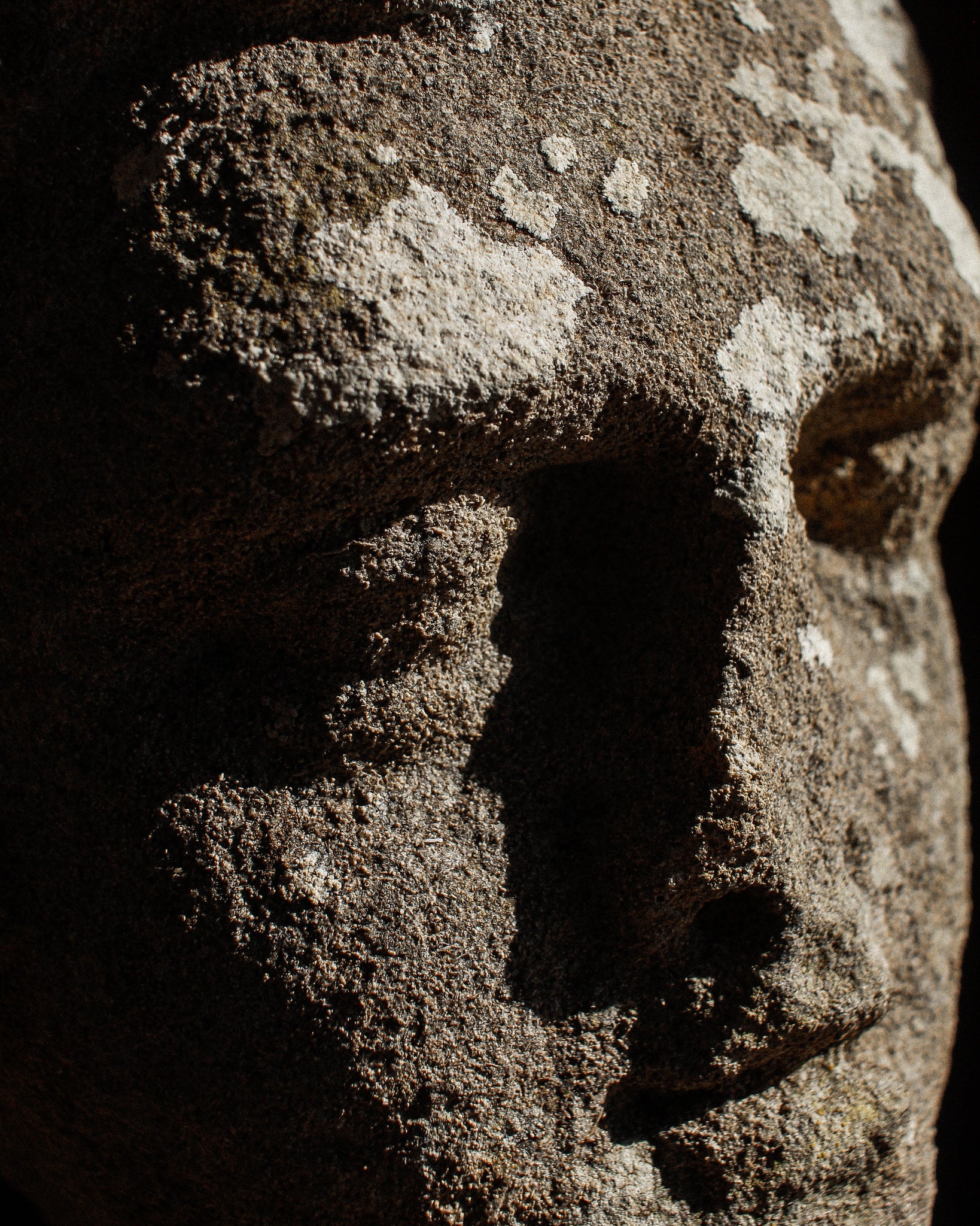 16th Century Tudor Stone Head on Stand