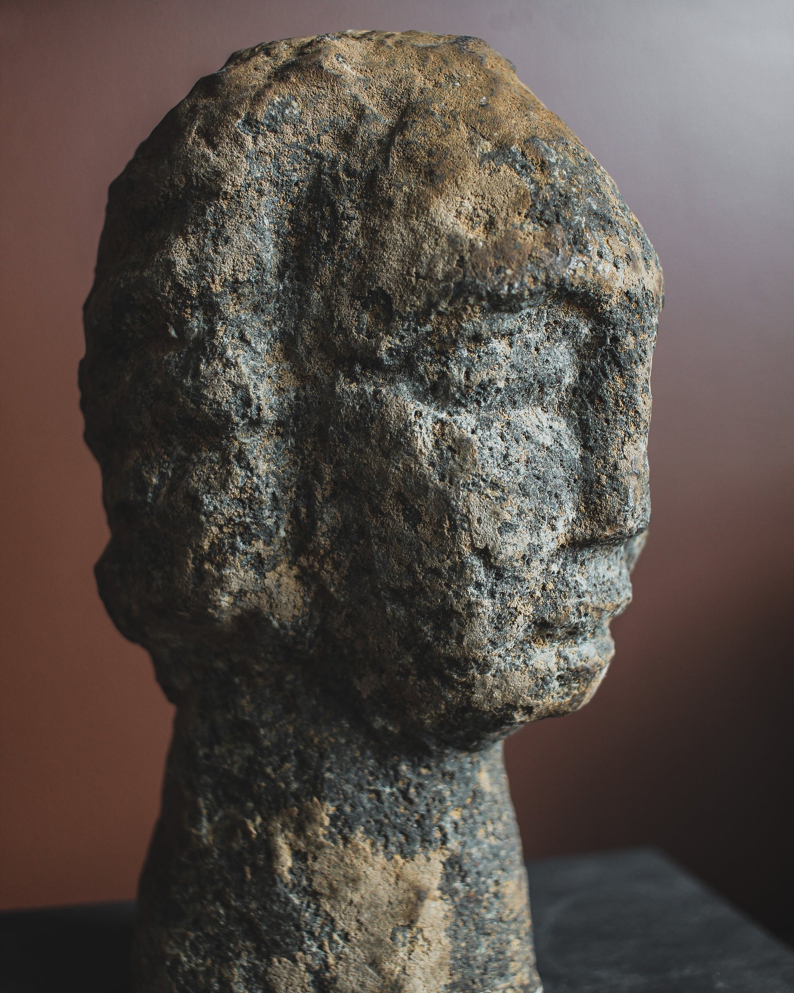 Dark Age Era Stone Head